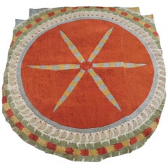 Vintage Orange and Yellow Suzani Textile Fragment