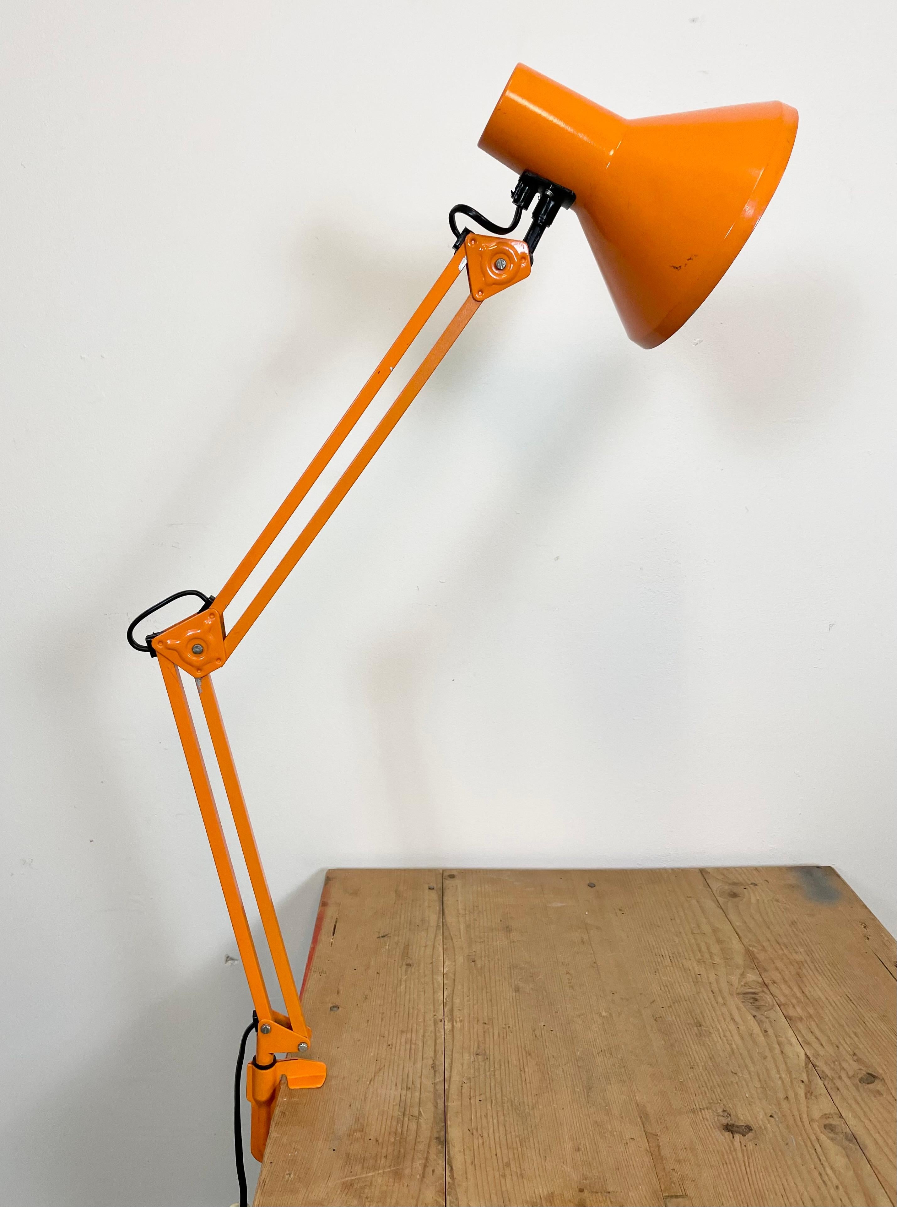 Vintage Orange Architect Table Lamp, 1970s 4