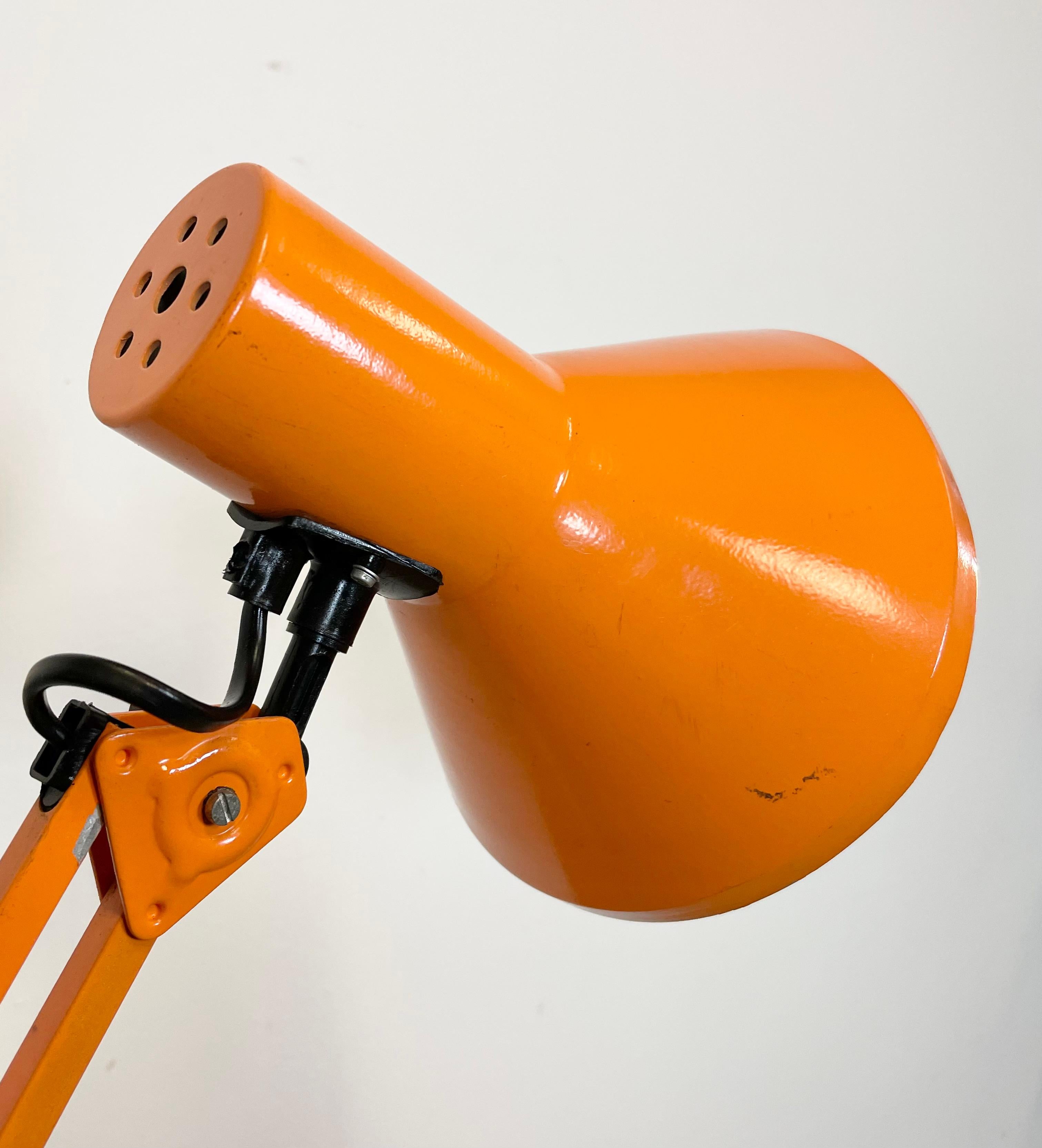 Vintage Orange Architect Table Lamp, 1970s 5