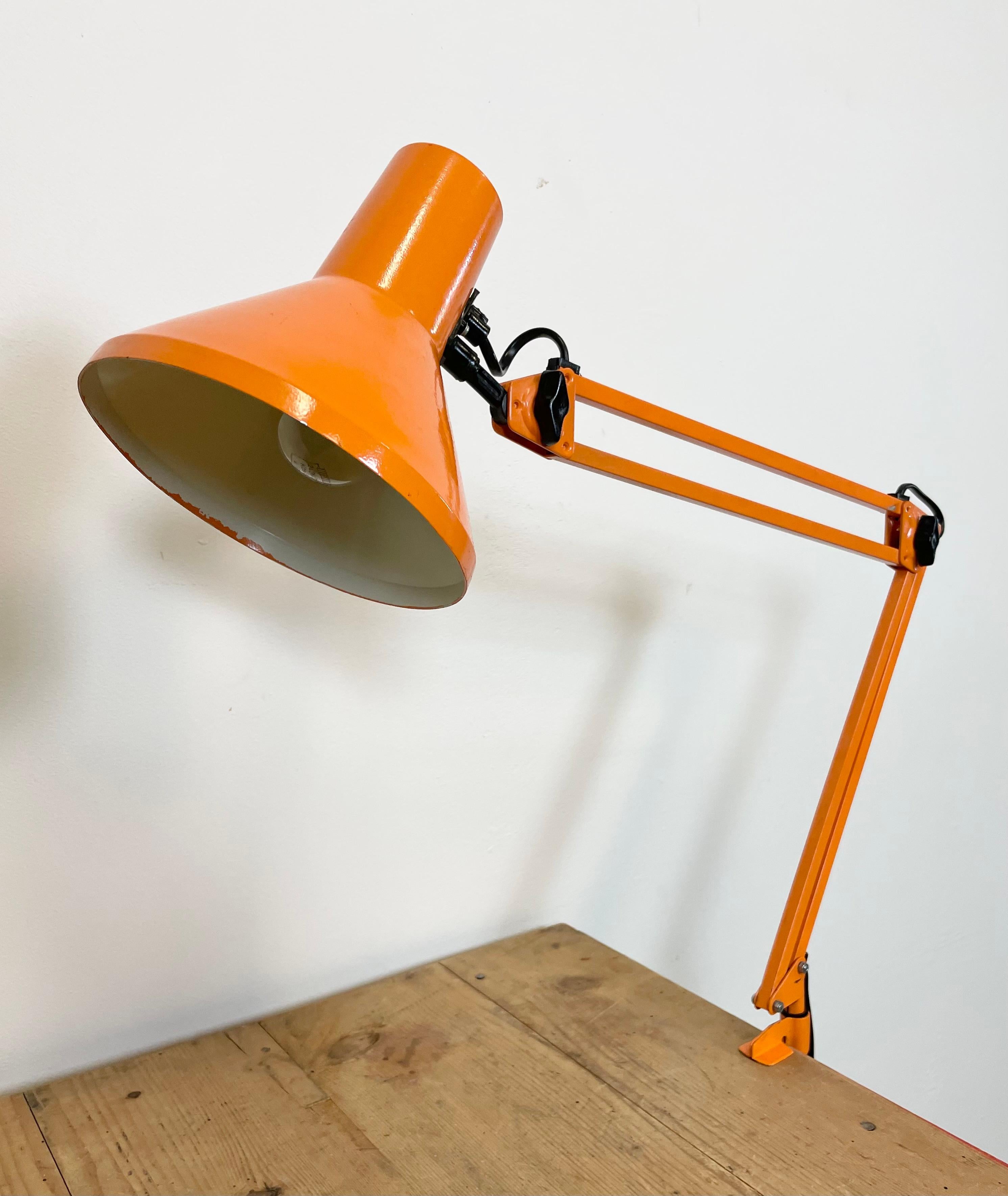 Vintage Orange Architect Table Lamp, 1970s 10