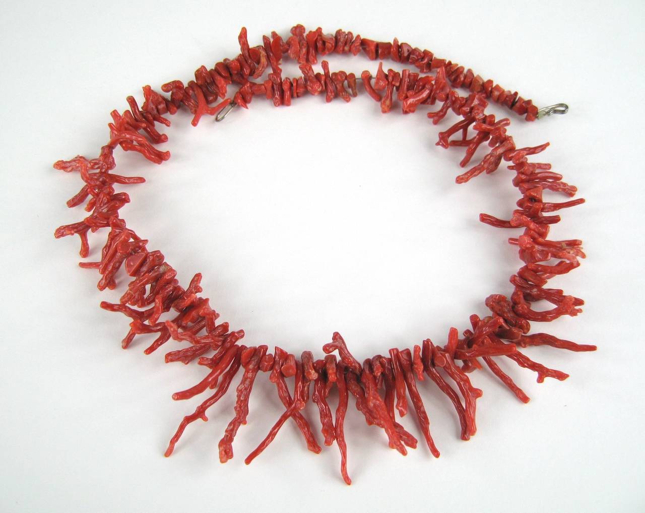 Stunning color on this Coral Necklace! Measures 20.5