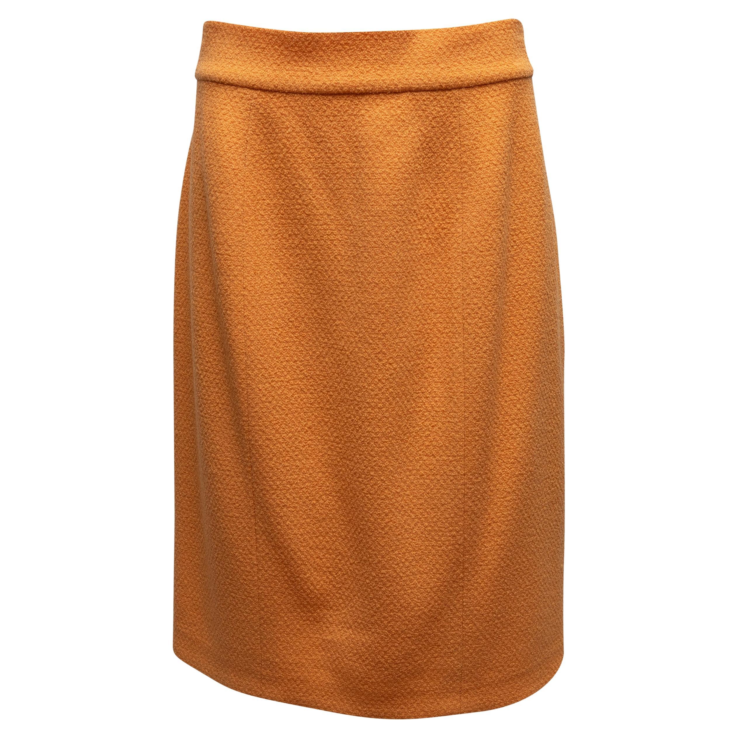Vintage Chanel Boutique Tweed Pencil Skirt Taille FR 42
