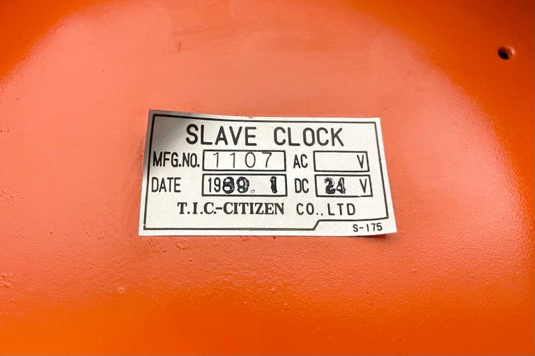 Vintage Orange Citizen Navy Wall Clock, 1970s For Sale 8