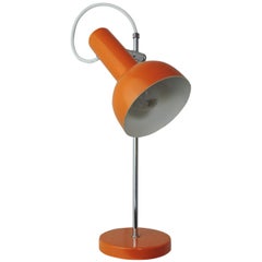 Vintage Orange Desk Lamp, 1970s