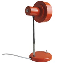 Retro Orange Desk Lamp, 1970s