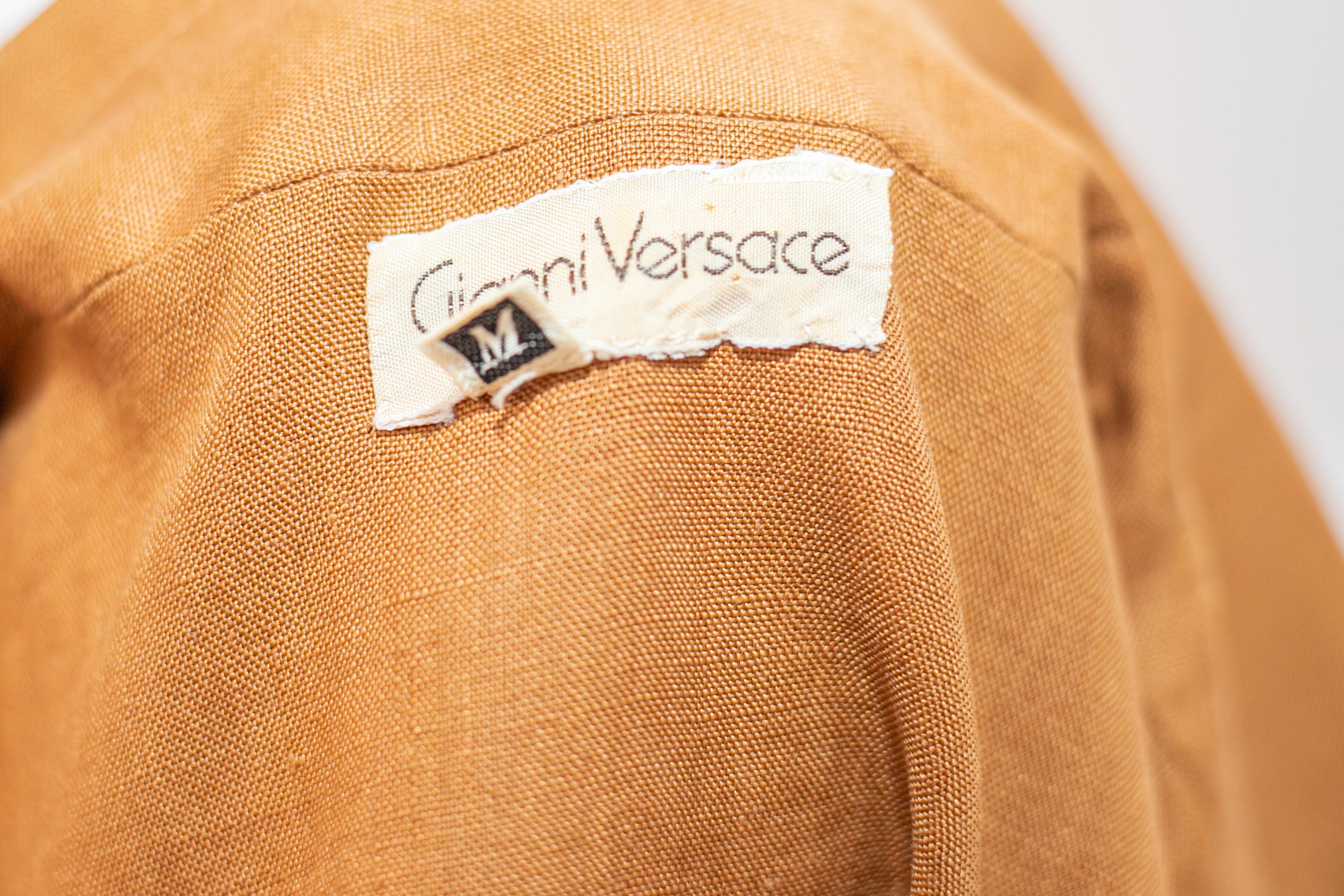 Orangefarbener formeller Anzug von Gianni Versace im Angebot 8