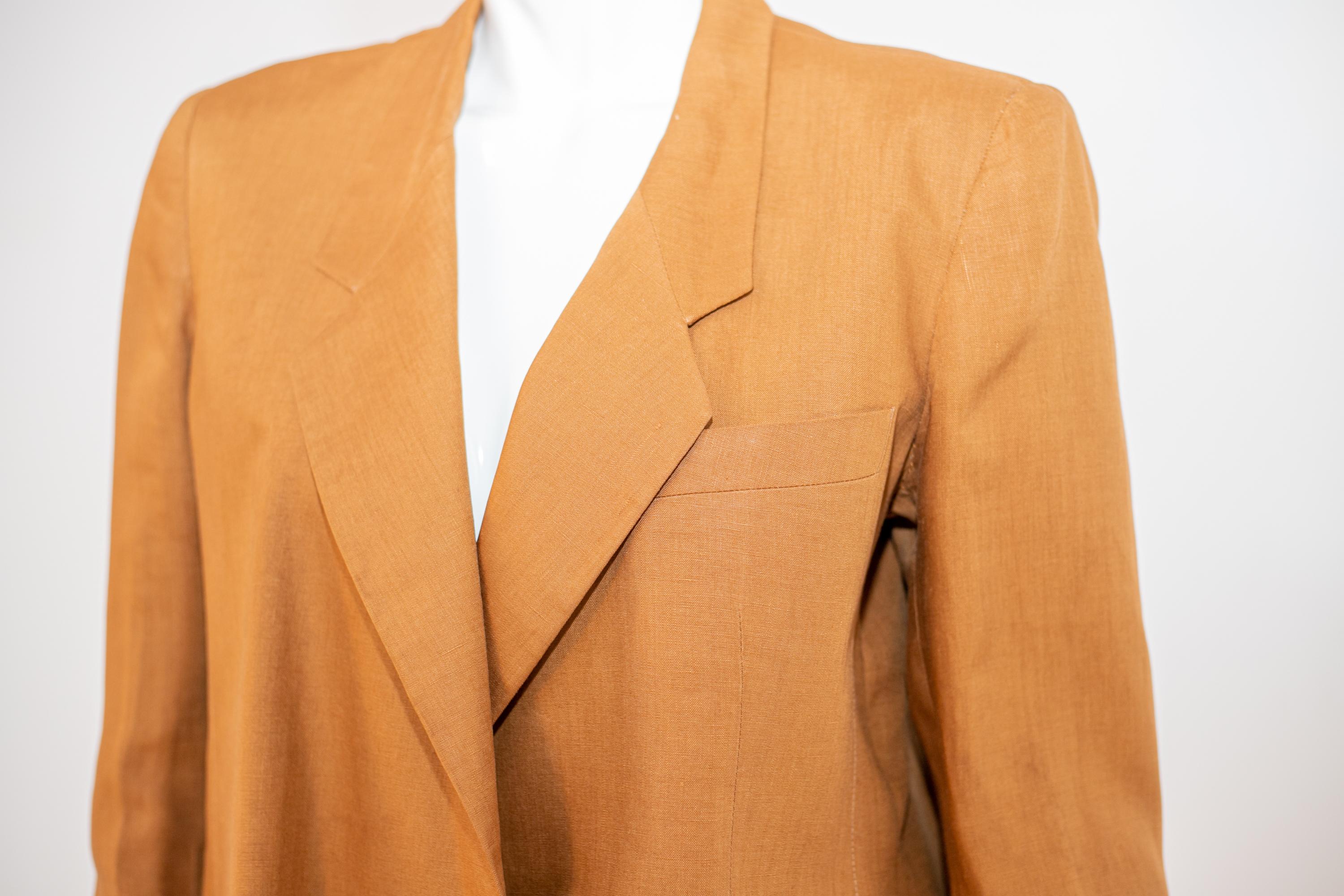 Women's Vintage Orange Formal Suit by Gianni Versace For Sale