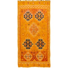 Vintage Orange Geometric Moroccan Rug