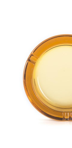 Vintage Orange Glass Ashtray, Italy, 1970s