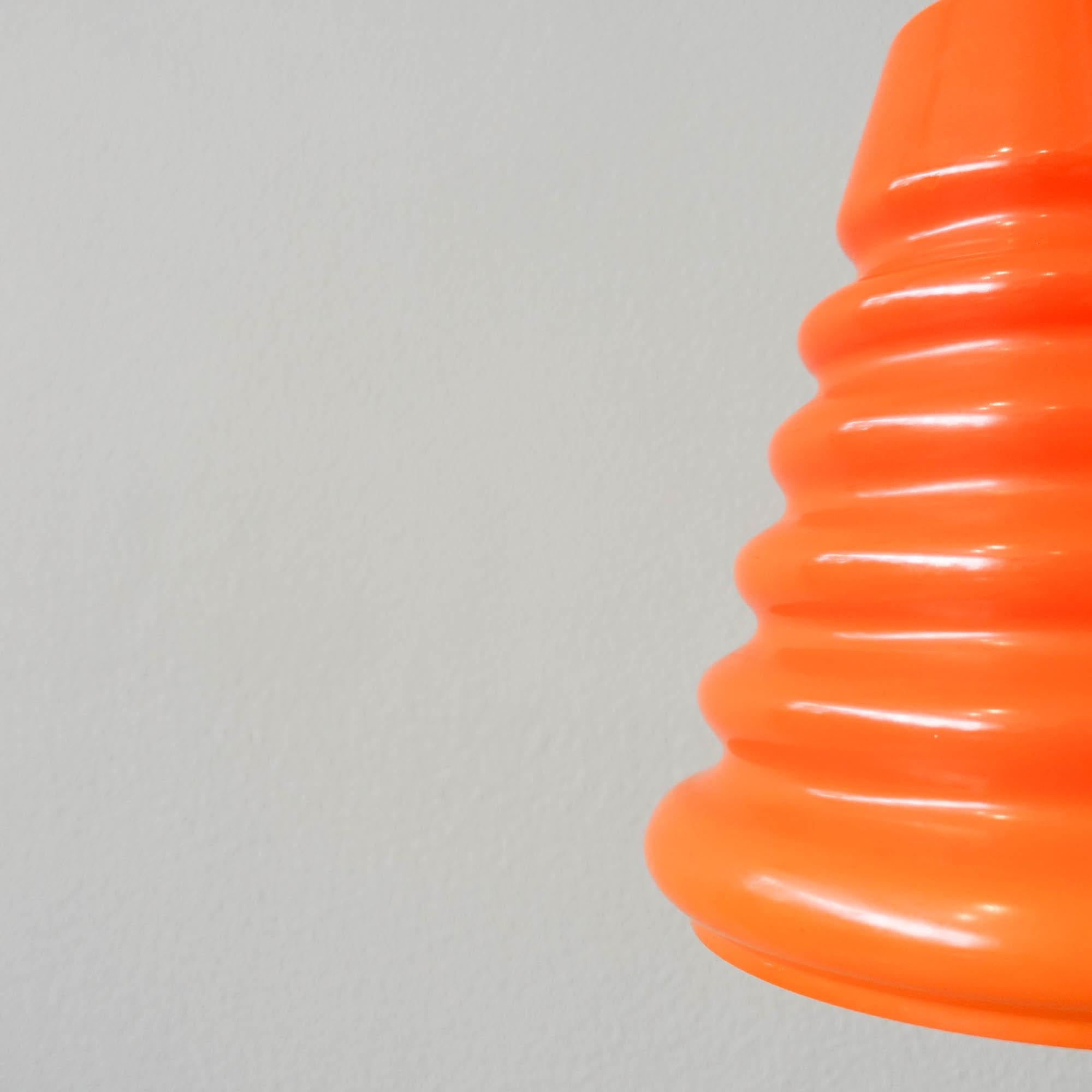 Vintage Orange Glass Pendant Lamp, from Marinha Grande, 1960's 4