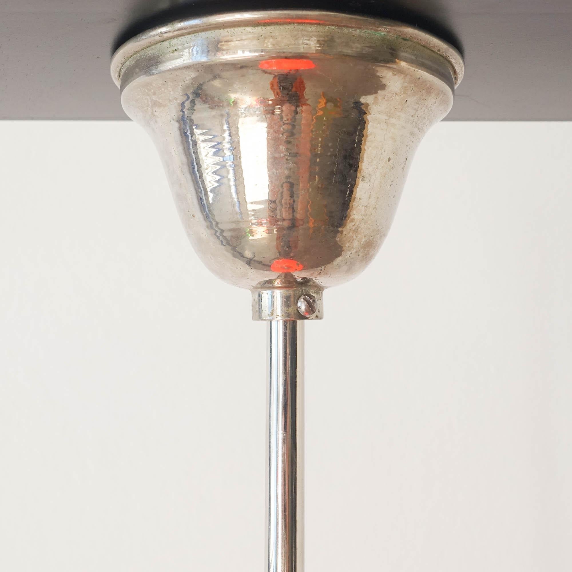 Portugais Lampe à suspension vintage en verre orange, de Marinha Grande, années 1960