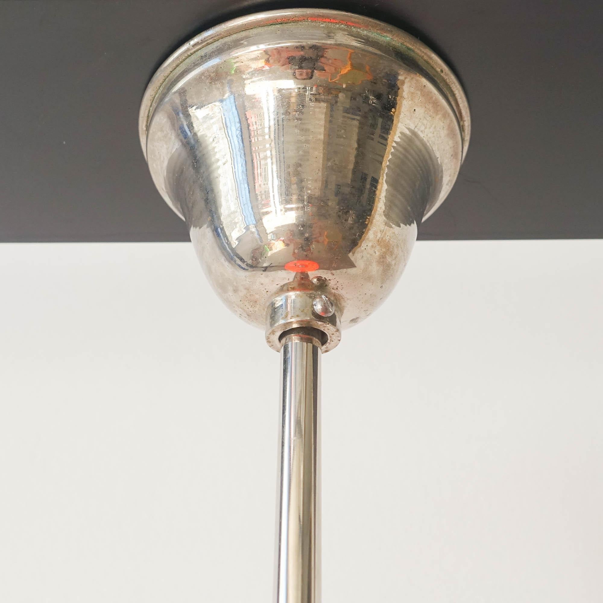 Vintage Orange Glass Pendant Lamp, from Marinha Grande, 1960's In Good Condition In Lisboa, PT