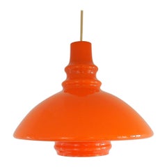 Vintage Orange Glass Pendant Lamp, Germany