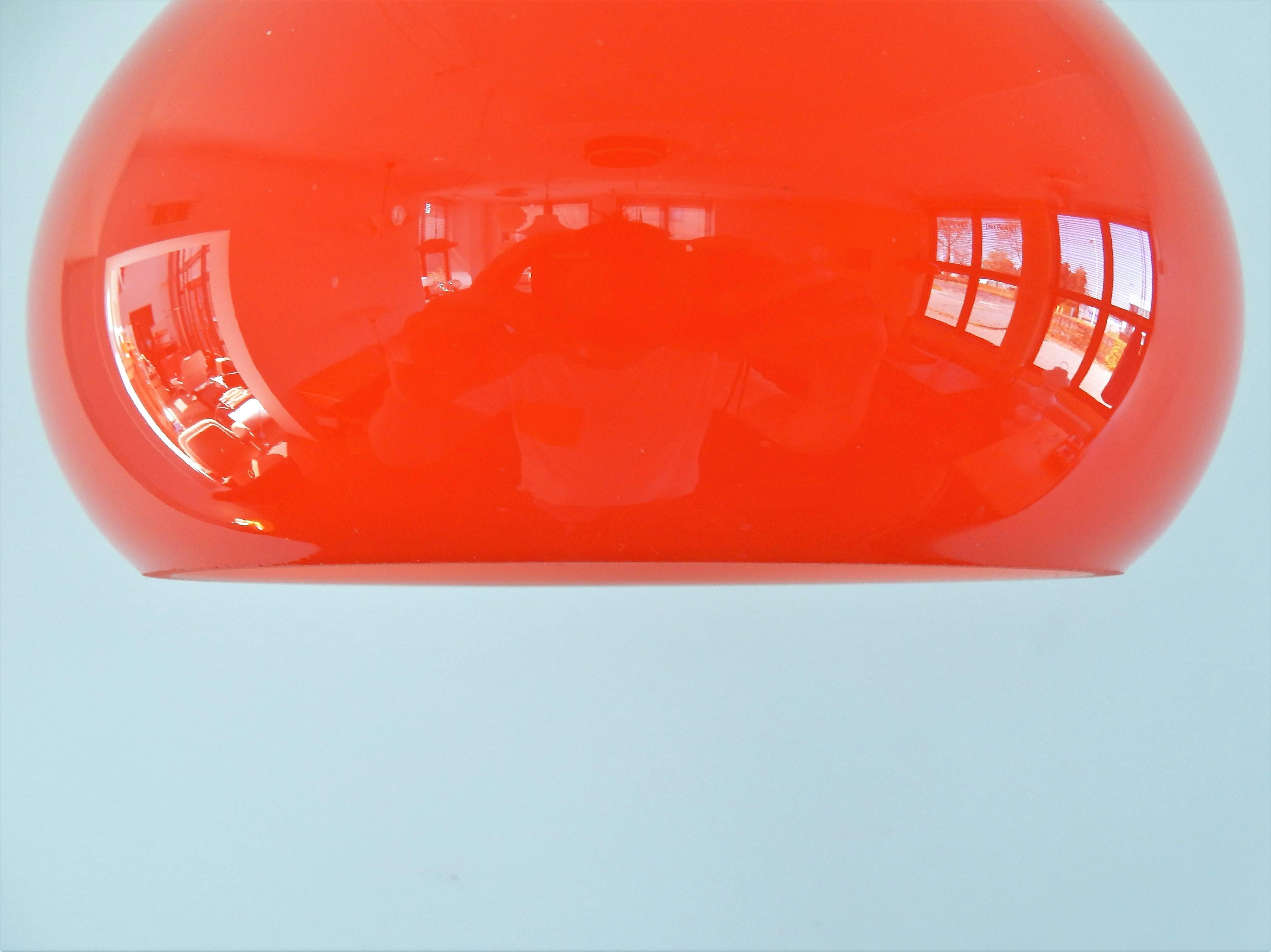 retro orange pendant light