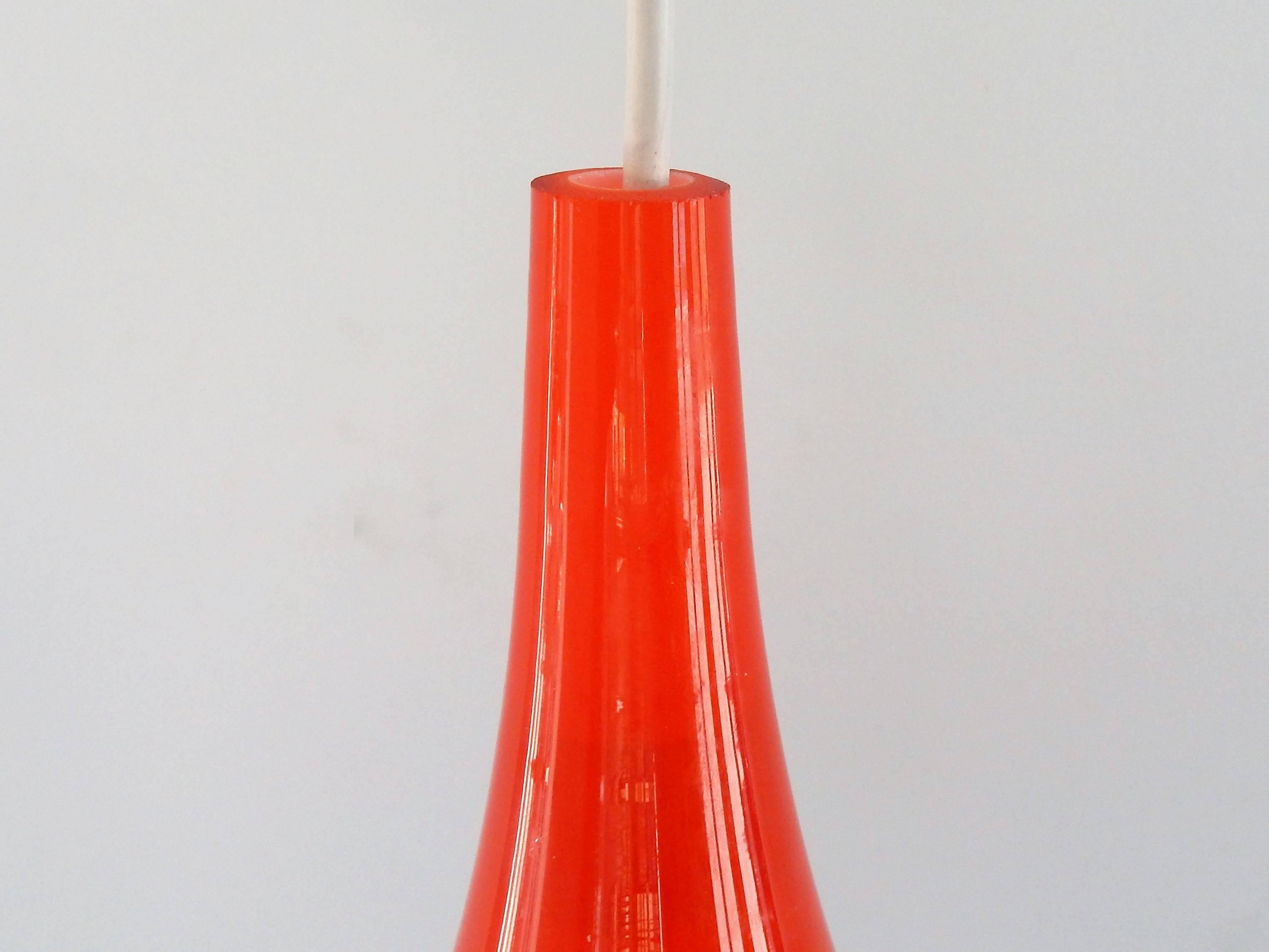 orange glass light pendant