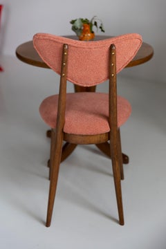 Vintage Orange Heart Velvet Chair, Europe, 1960s