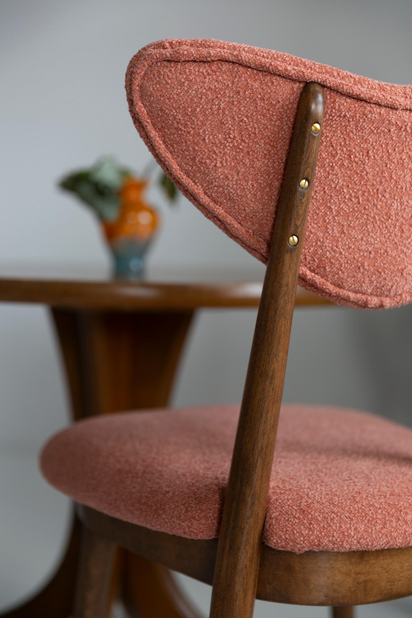 Mid-Century Modern Vintage Orange Heart Velvet Chair, Europe, 1960s For Sale