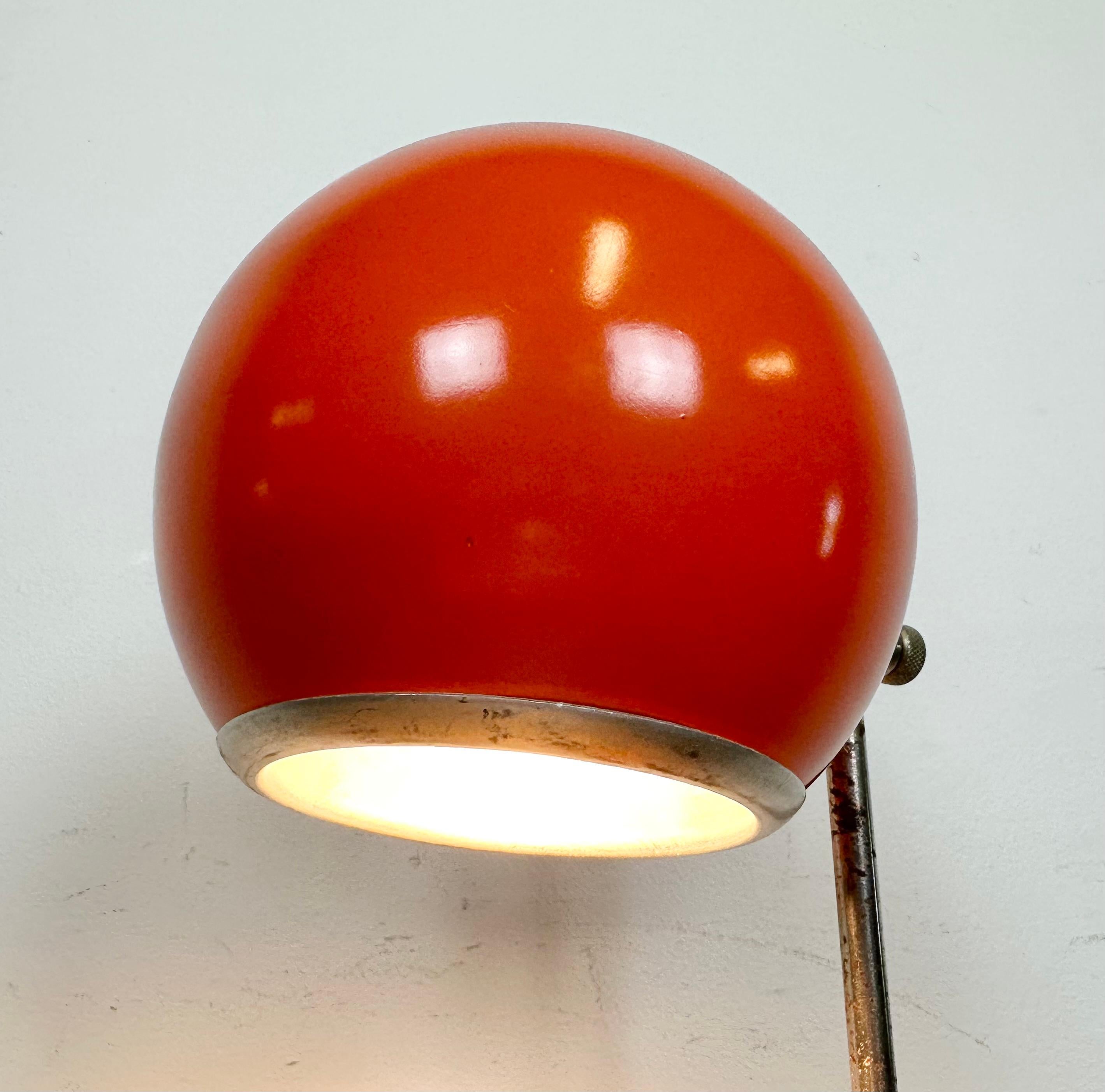 Vintage Orange Hungarian Table Lamp from Elektrofem, 1970s For Sale 6