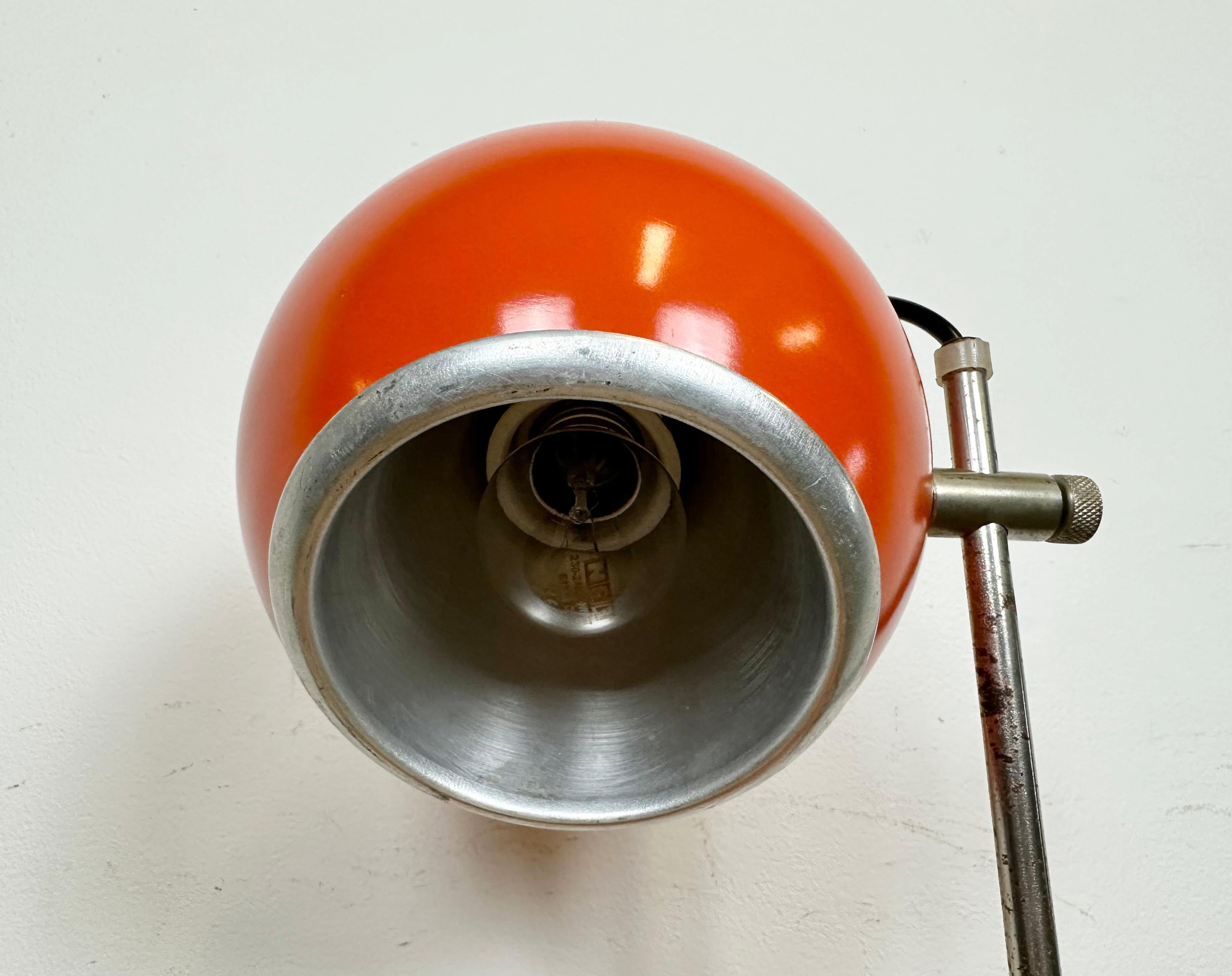 Ungarische Vintage-Tischlampe aus Elektrofem, orange, 1970er Jahre im Angebot 8