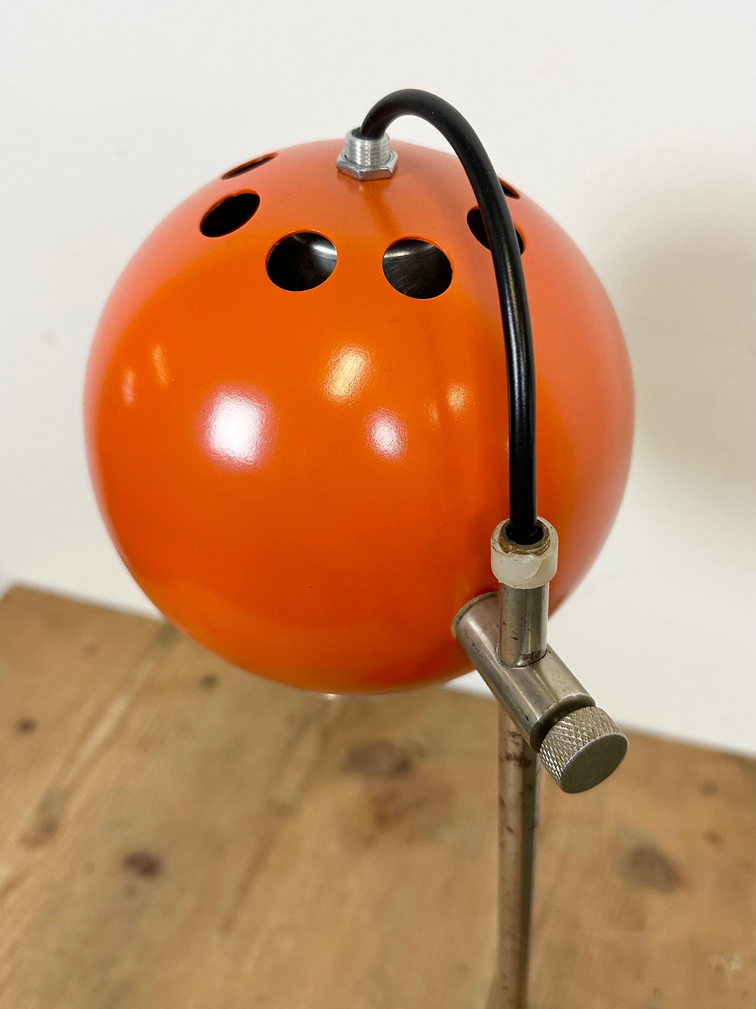 Late 20th Century Vintage Orange Hungarian Table Lamp from Elektrofem, 1970s For Sale
