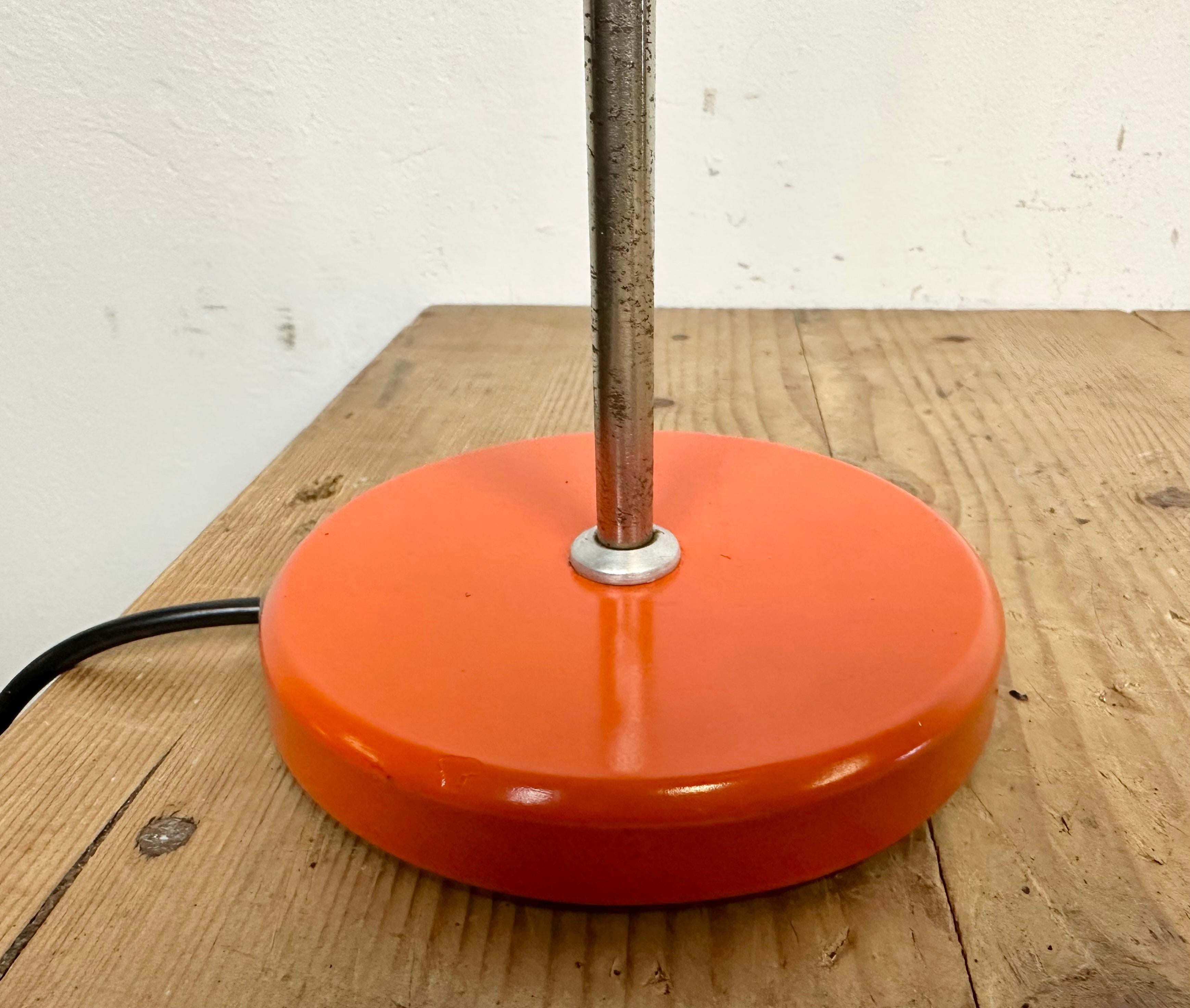 Vintage Orange Hungarian Table Lamp from Elektrofem, 1970s For Sale 2