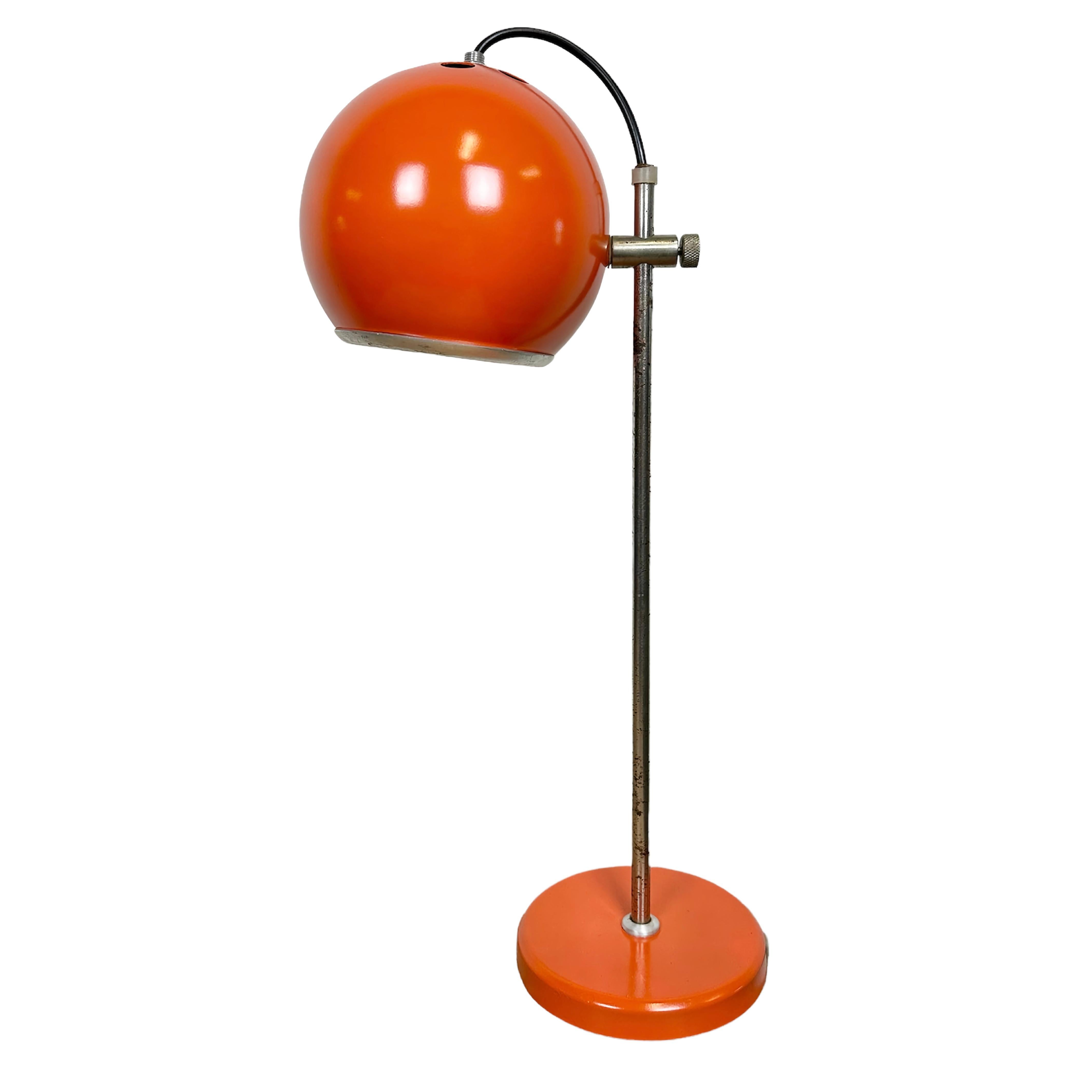 Vintage Orange Hungarian Table Lamp from Elektrofem, 1970s For Sale
