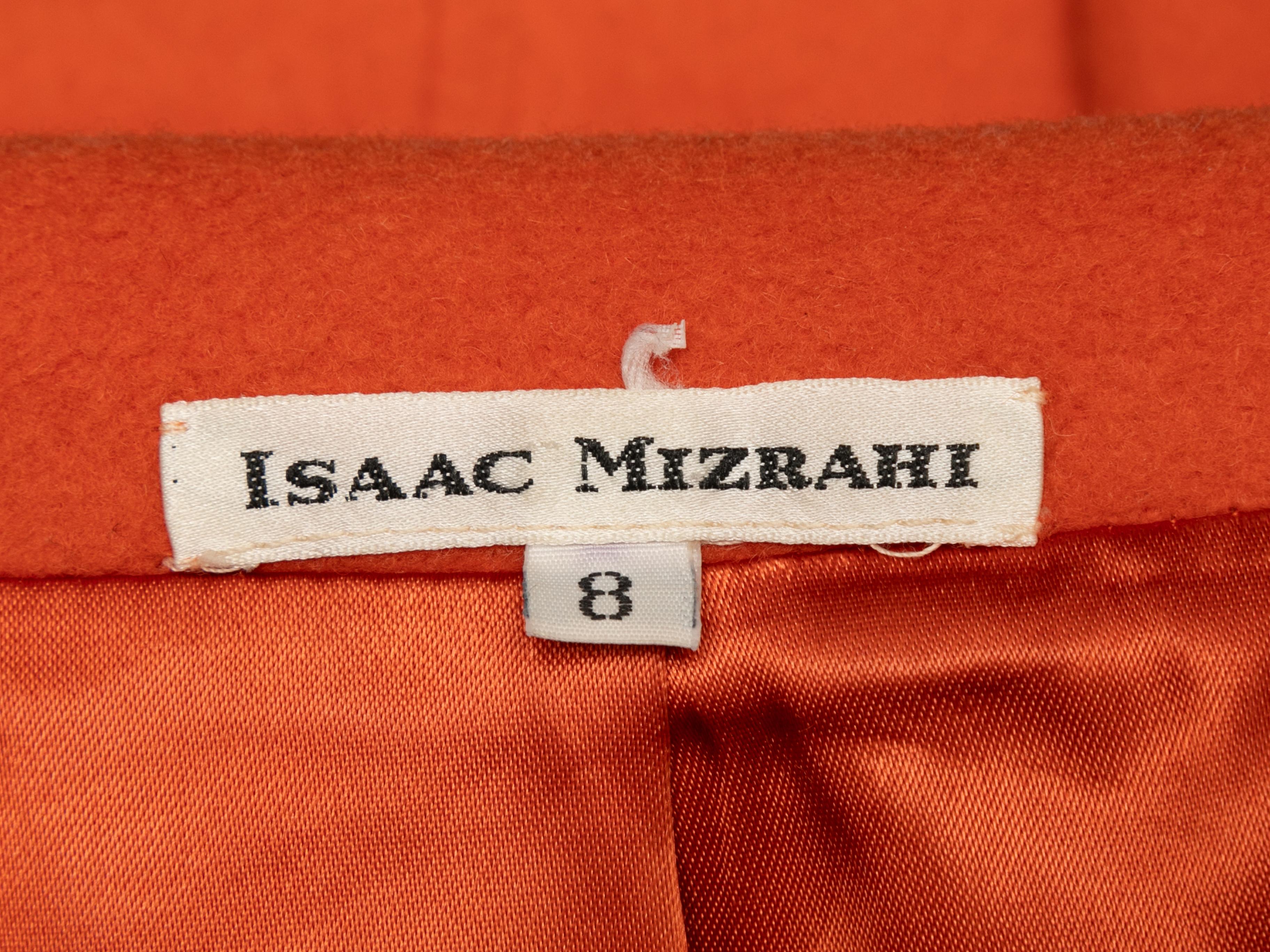 Women's Vintage Orange Isaac Mizrahi Camel Hair Jacket Size US 8 For Sale