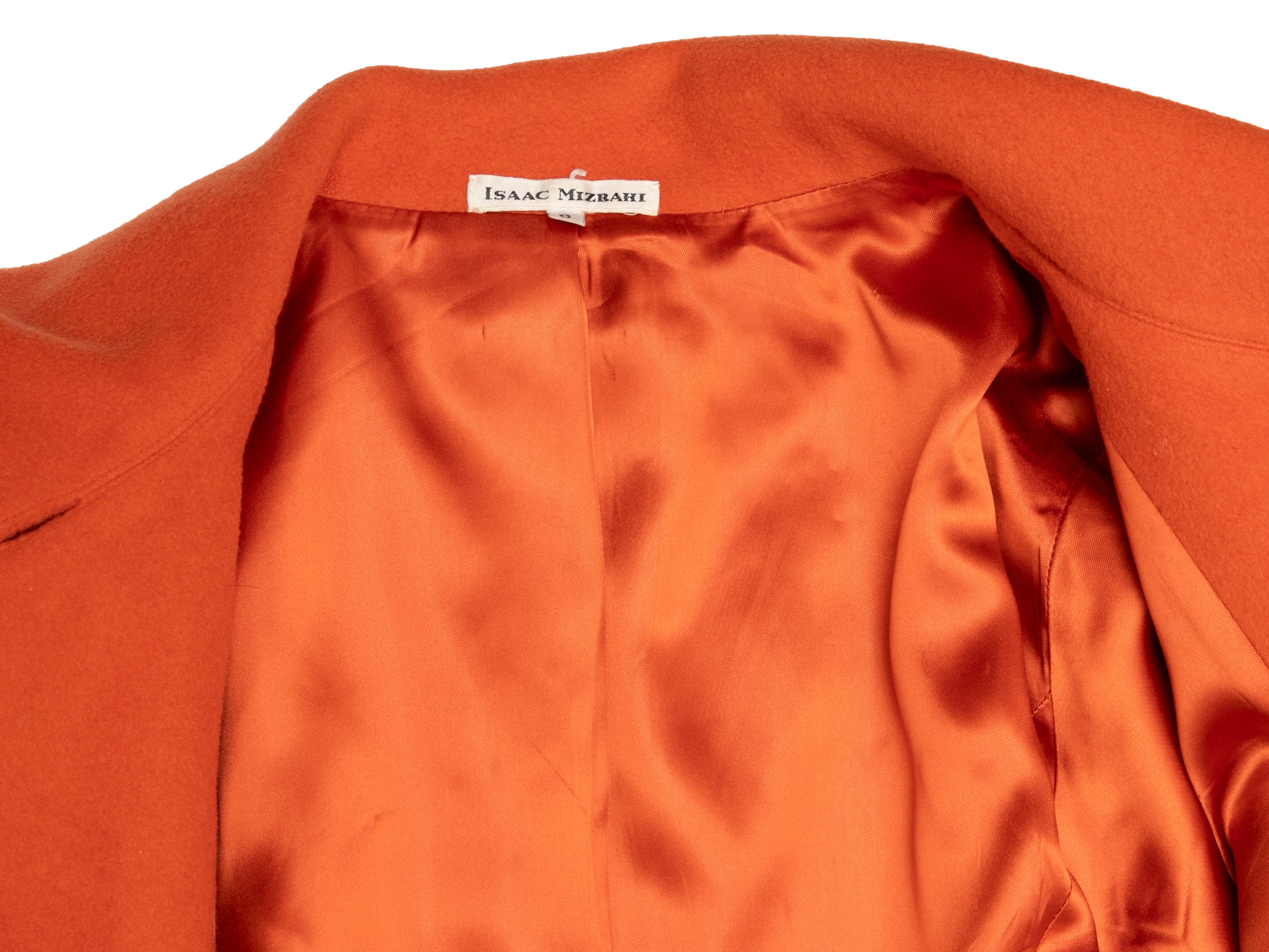 Vintage Orange Isaac Mizrahi Camel Hair Jacket Size US 8 For Sale 1