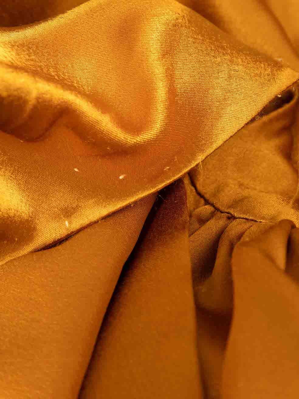 Women's Saint Laurent Vintage Orange Long Sleeves Wrap Blouse Size M For Sale