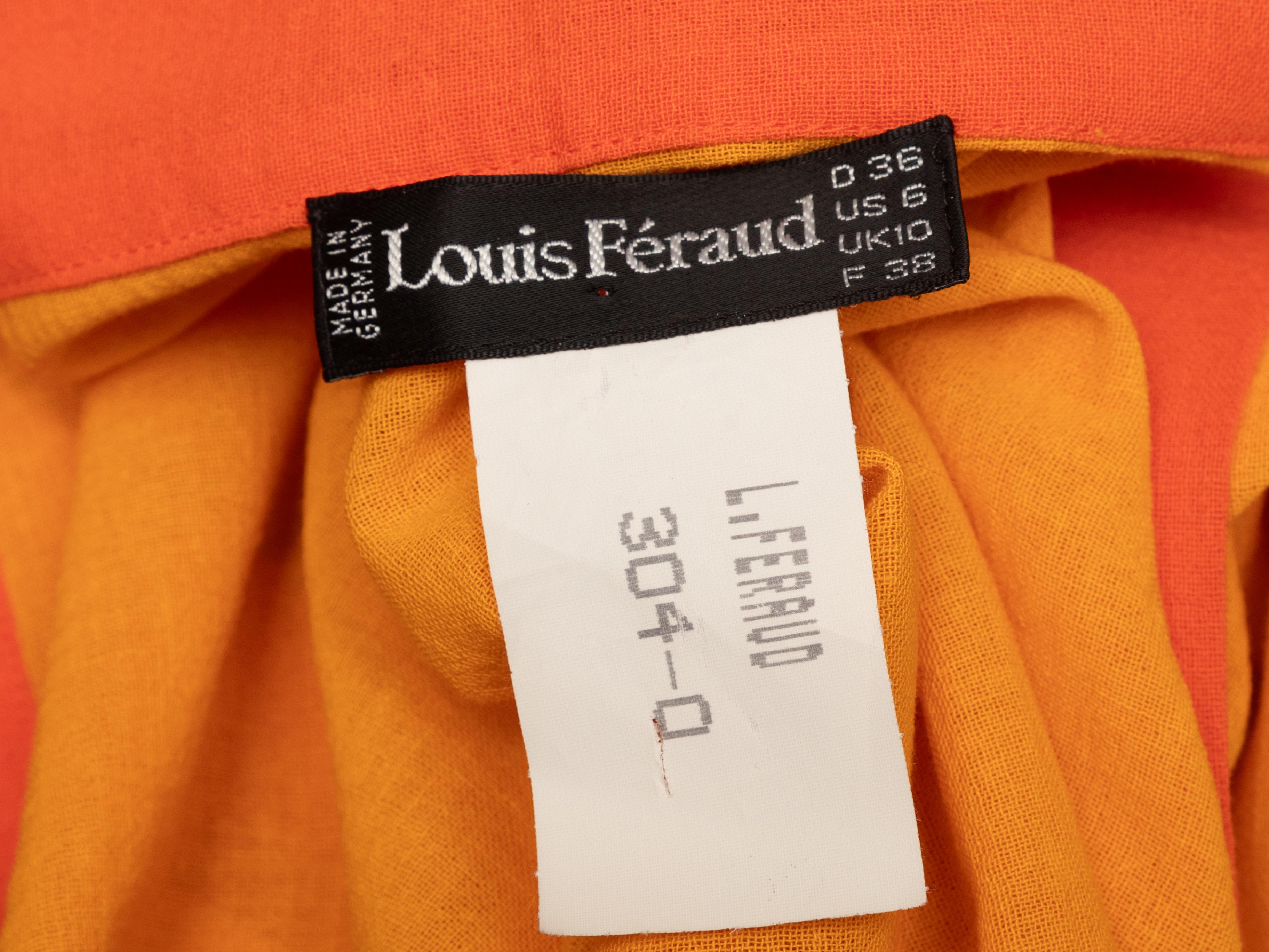 Vintage orange shawl by Louis Feraud. Circa 1990s. 79