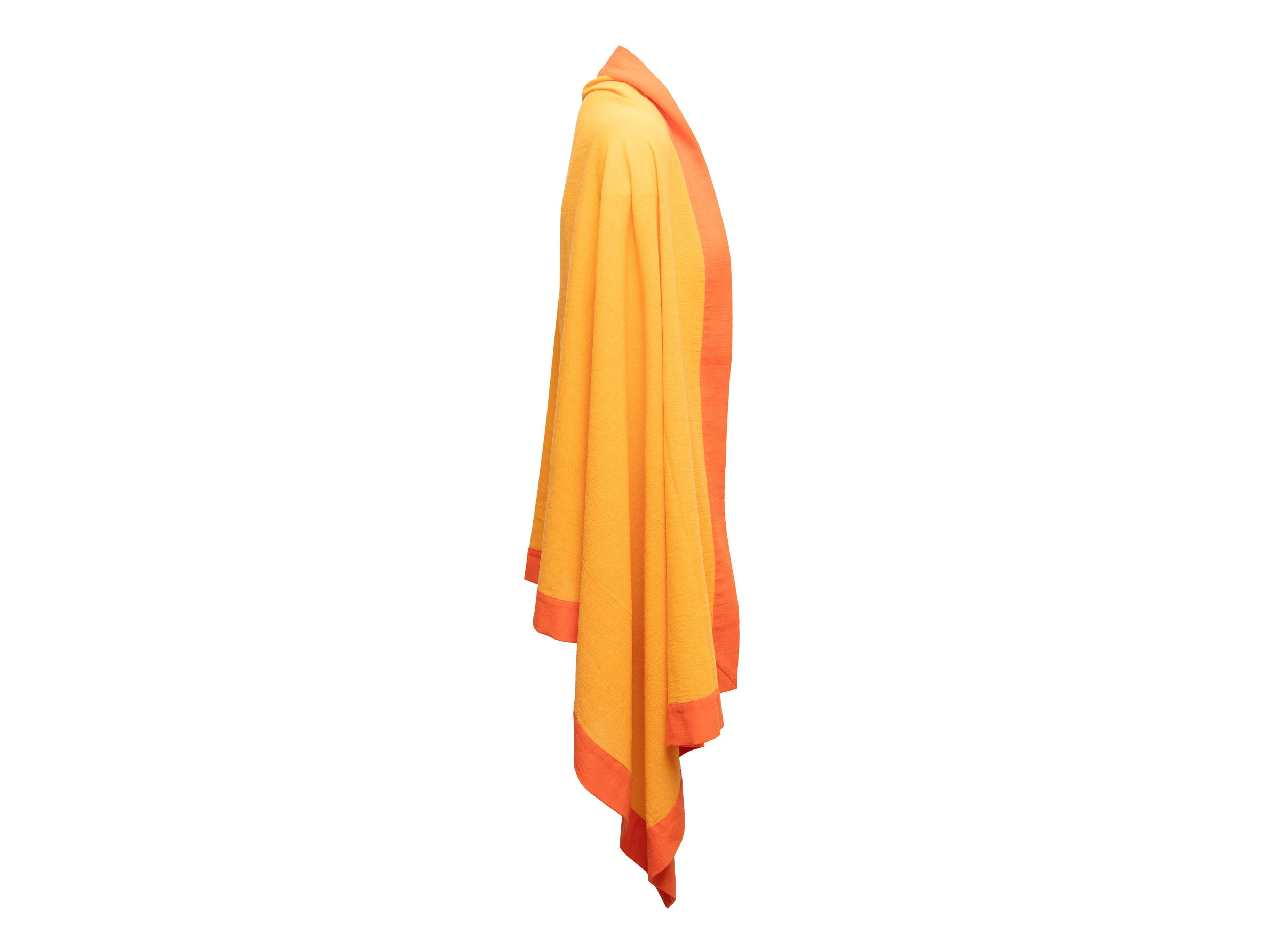 Vintage Orange Louis Feraud 1990s Shawl In Excellent Condition For Sale In New York, NY