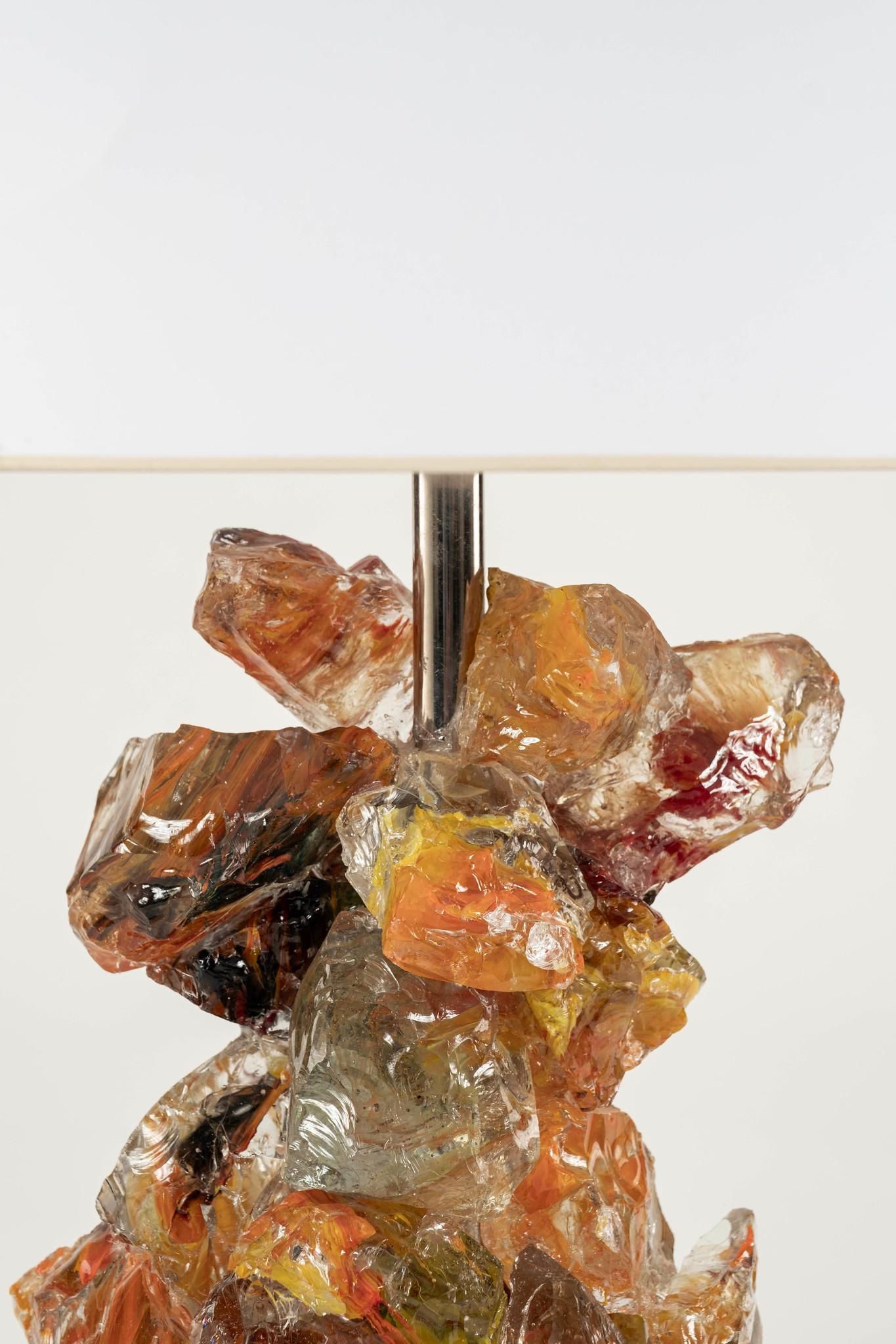 Organic Modern Vintage Orange Marmalade Rock Glass Candy Lamp