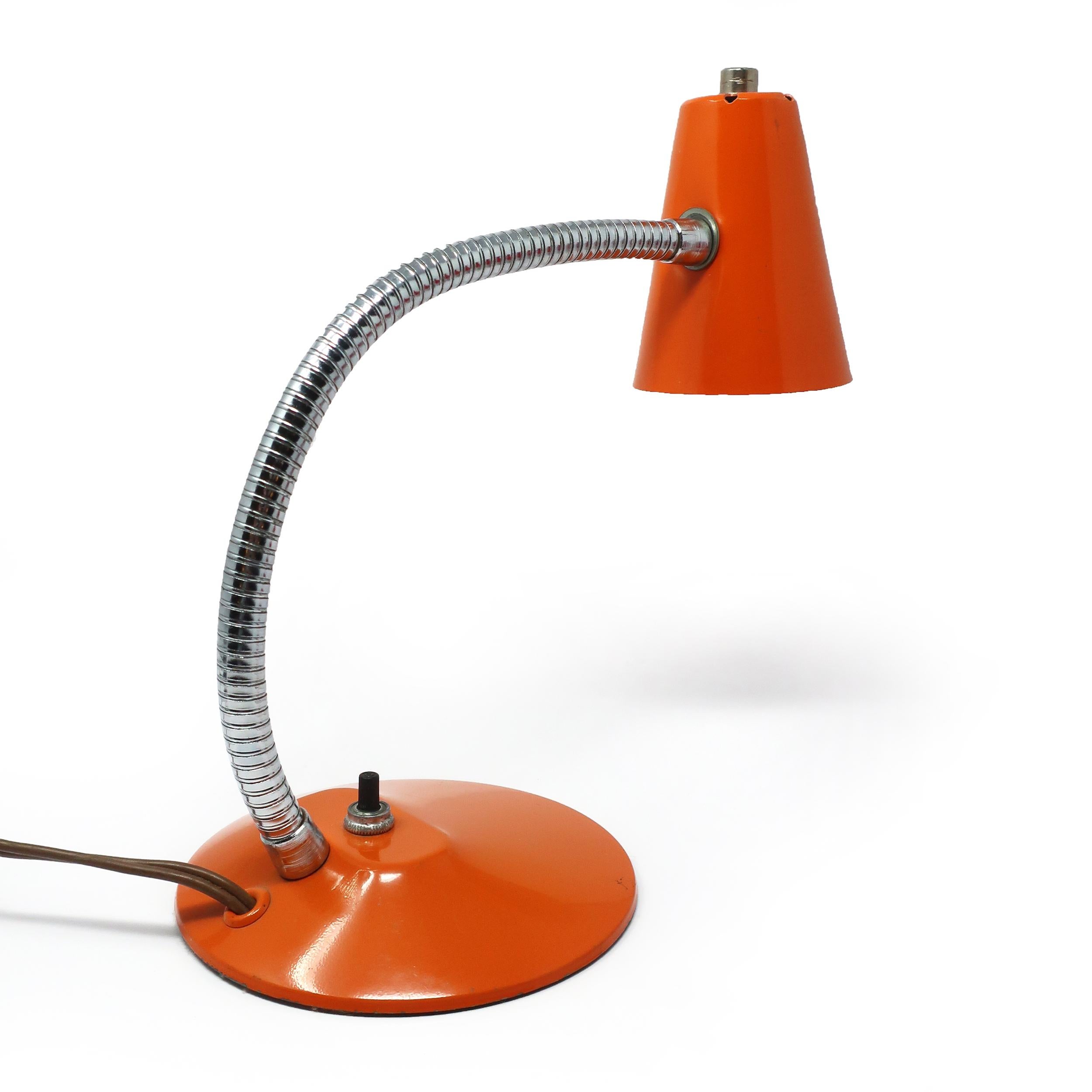 orange metal desk & table lamps