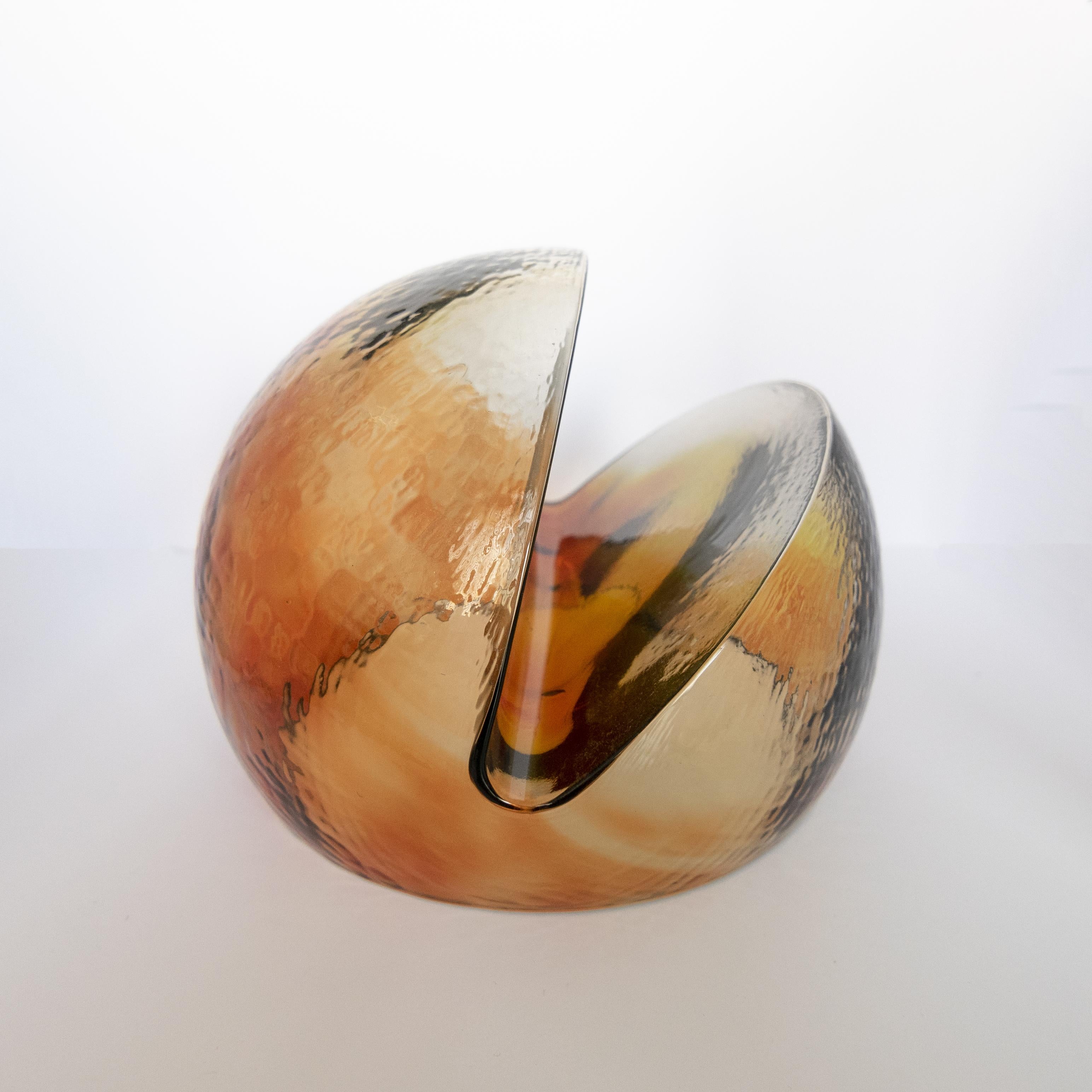 Mid-Century Modern Vintage Orange Murano Glass Sculpture / Paperweight by Tony Zuccheri for VeArt