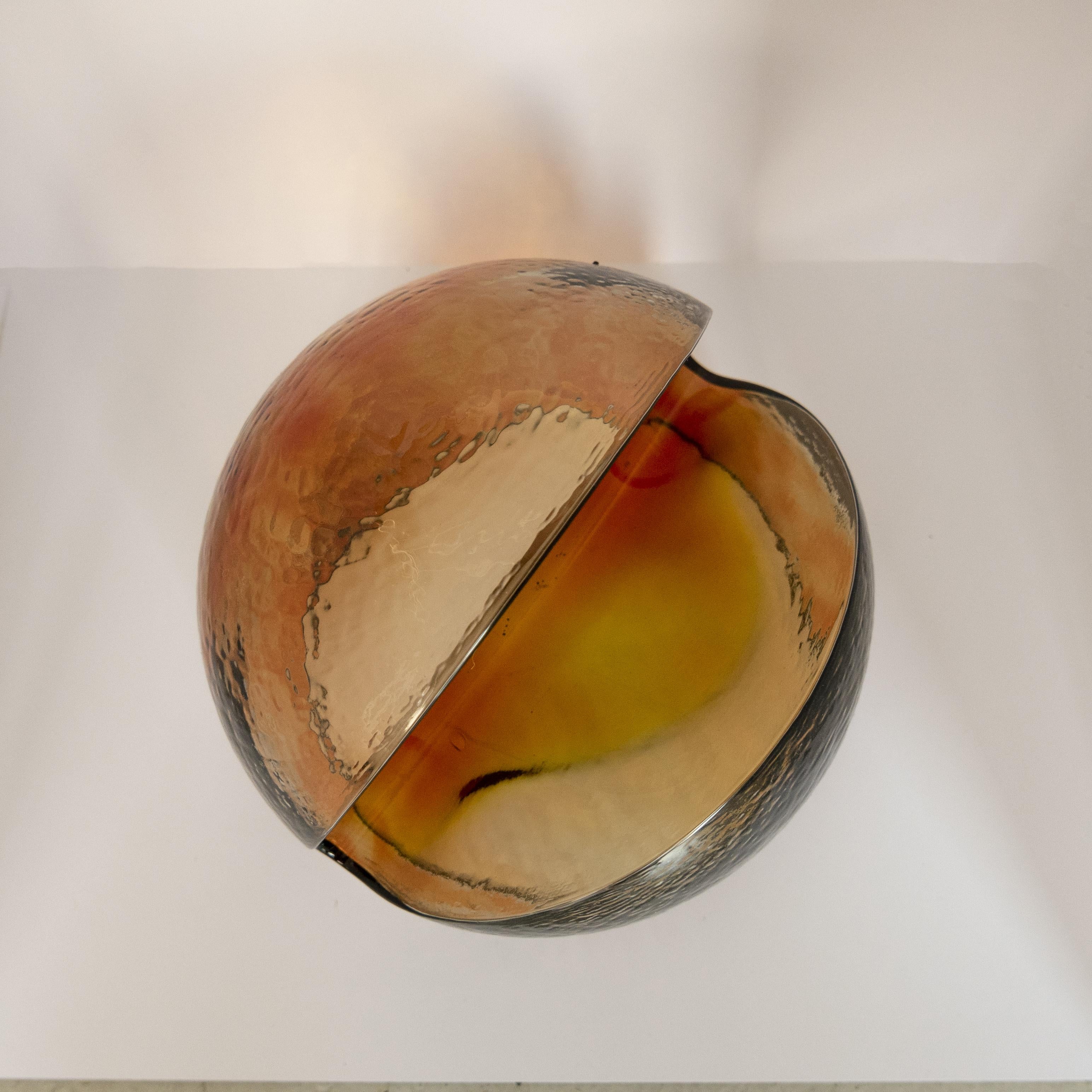 Mid-20th Century Vintage Orange Murano Glass Sculpture / Paperweight by Tony Zuccheri for VeArt