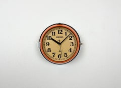Vintage Orange Seiko Navy Wall Clock, 1970s
