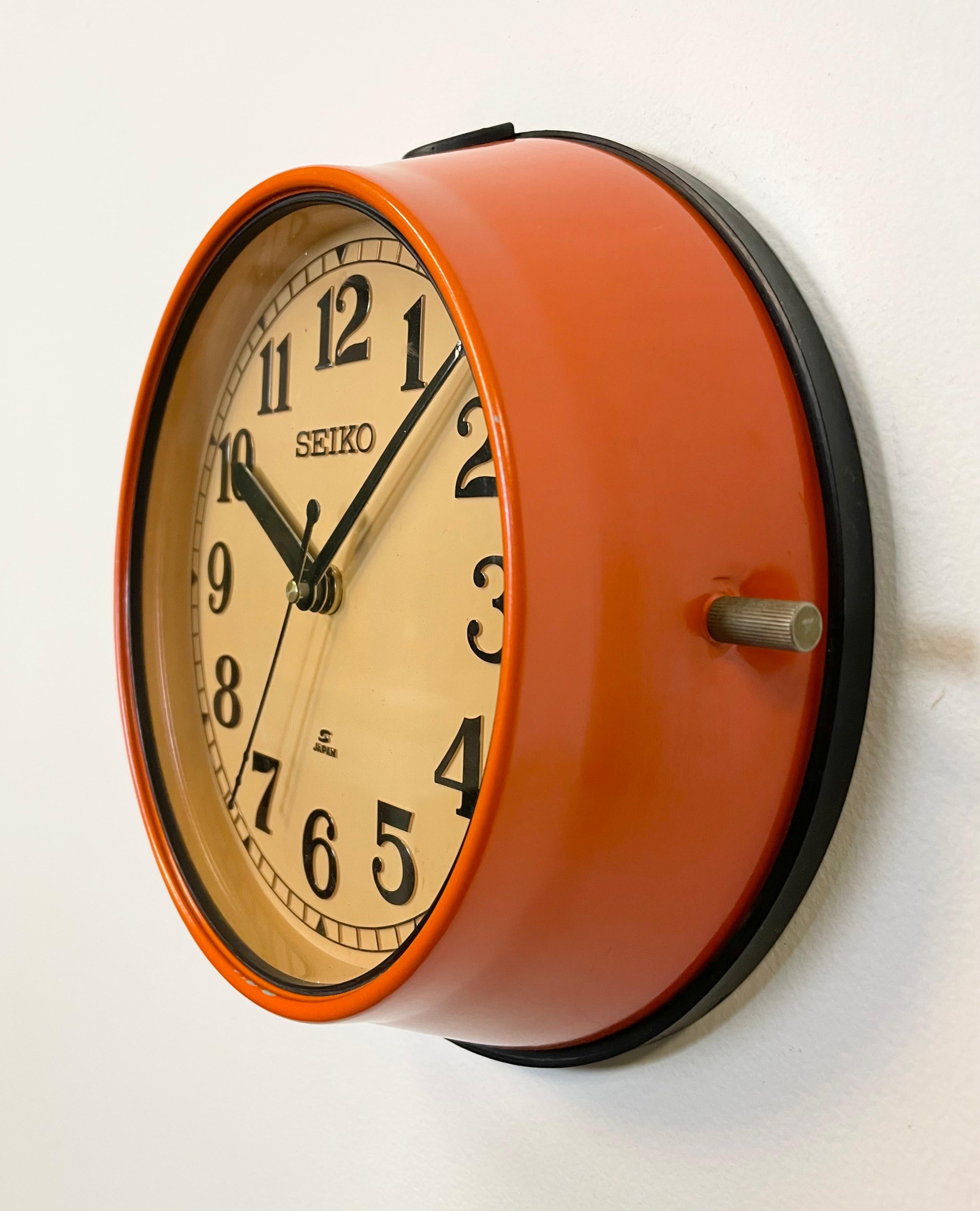 retro orange wall clock