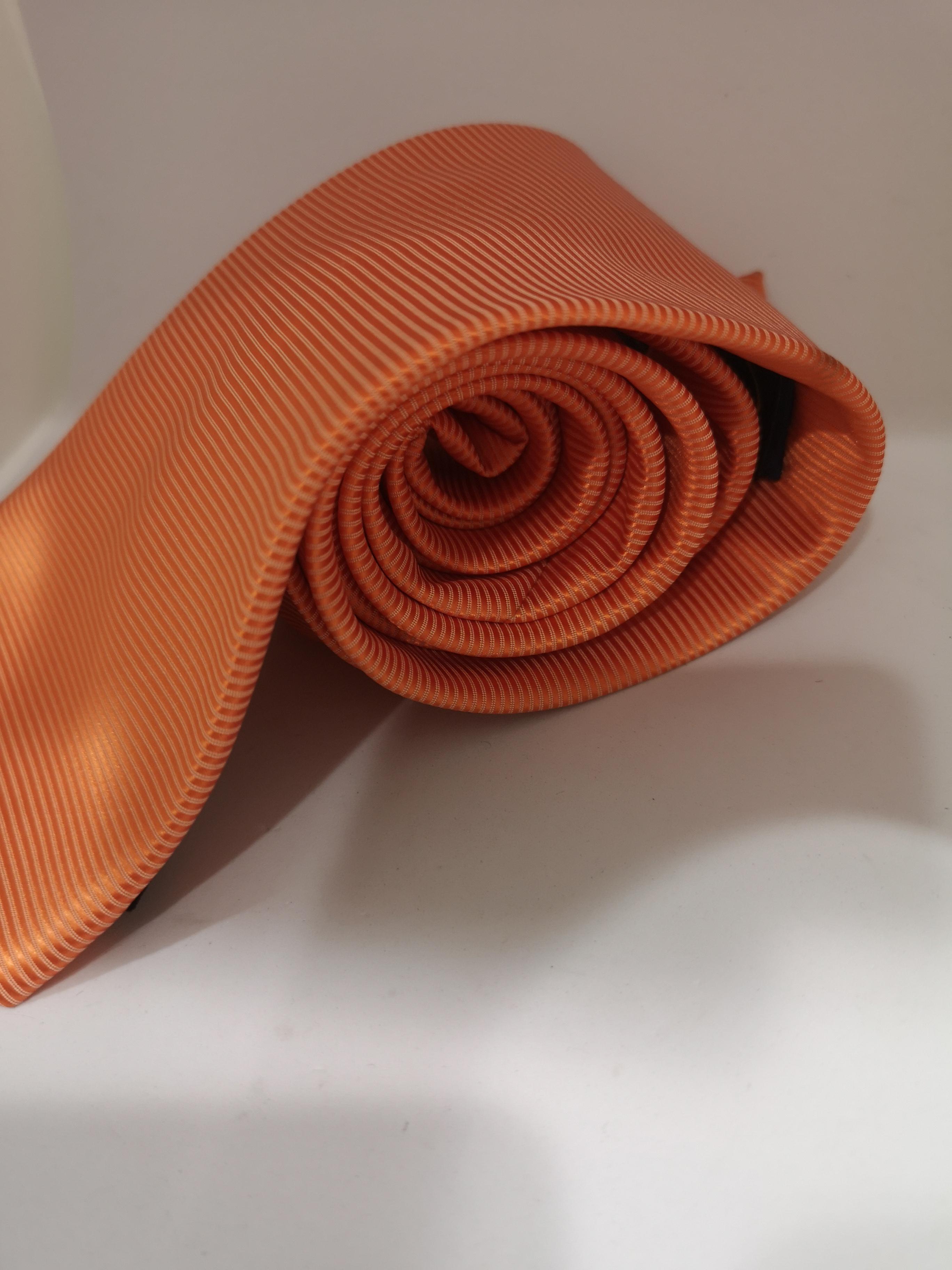 Vintage orange silk tie 1