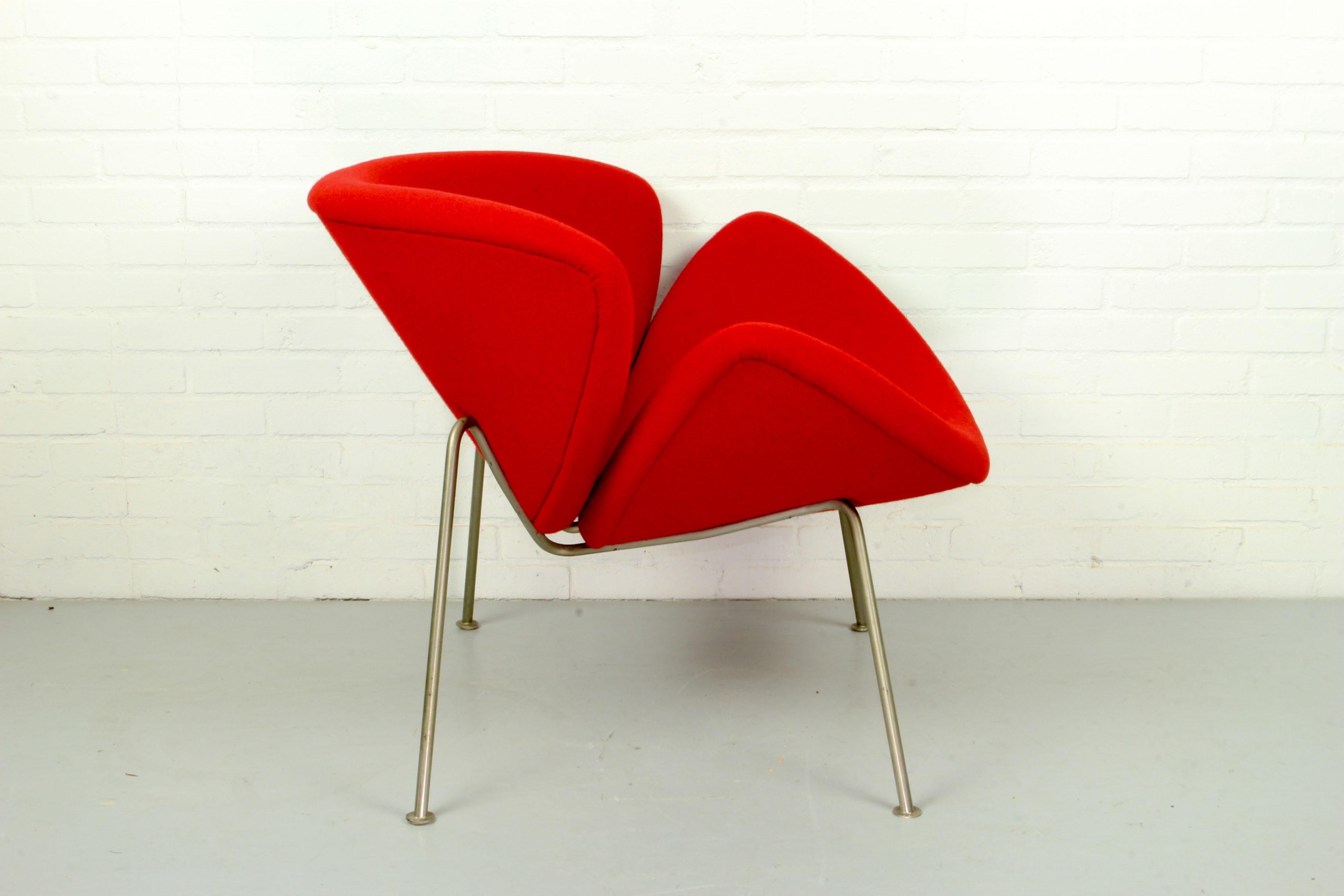 Wool Vintage Orange Slice Fauteuil Lounge Chair by Pierre Paulin for Artifort
