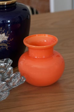 Vaso piccolo arancione vintage, XX secolo, Europa, anni '60
