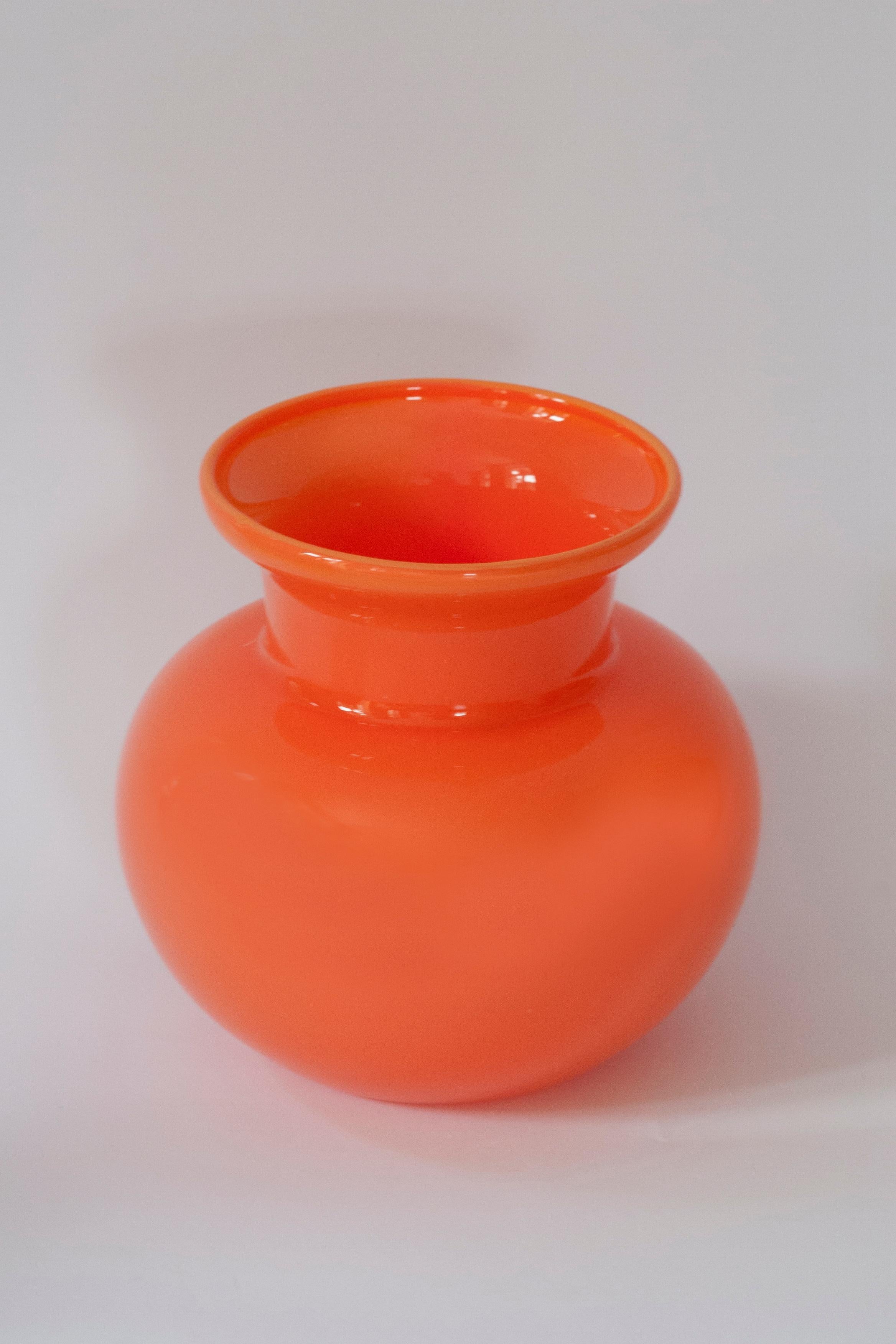 Vintage Orange Small Vase, 20th Century, Europe, 1960s For Sale 1
