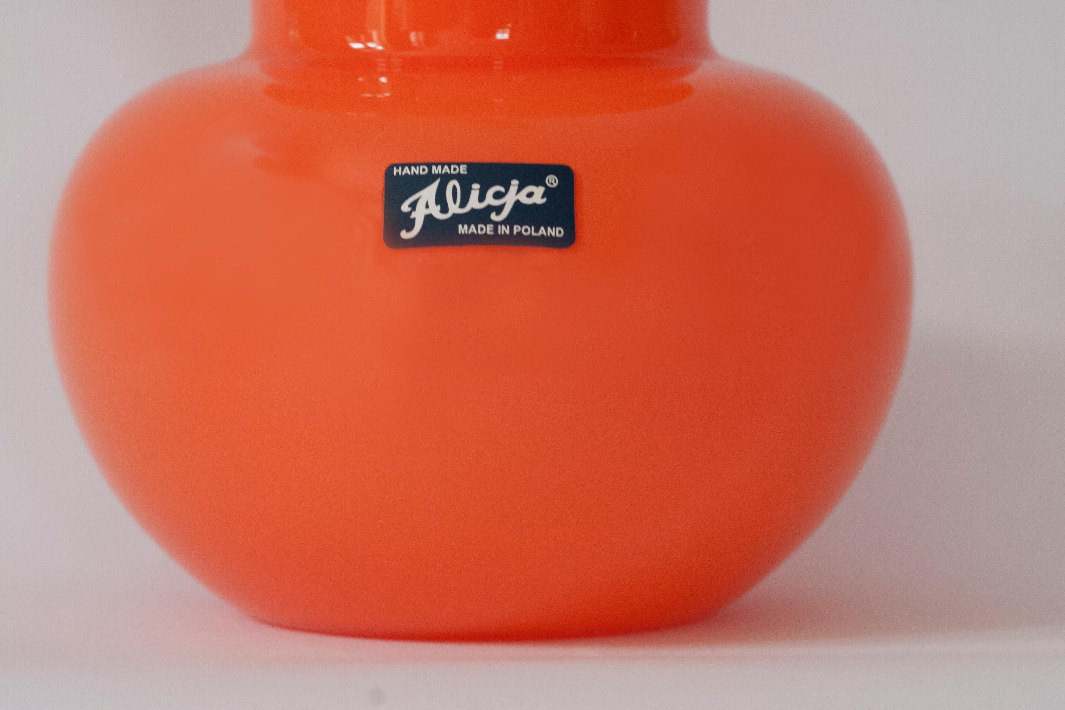 Vintage Orange Small Vase, 20th Century, Europe, 1960s For Sale 3