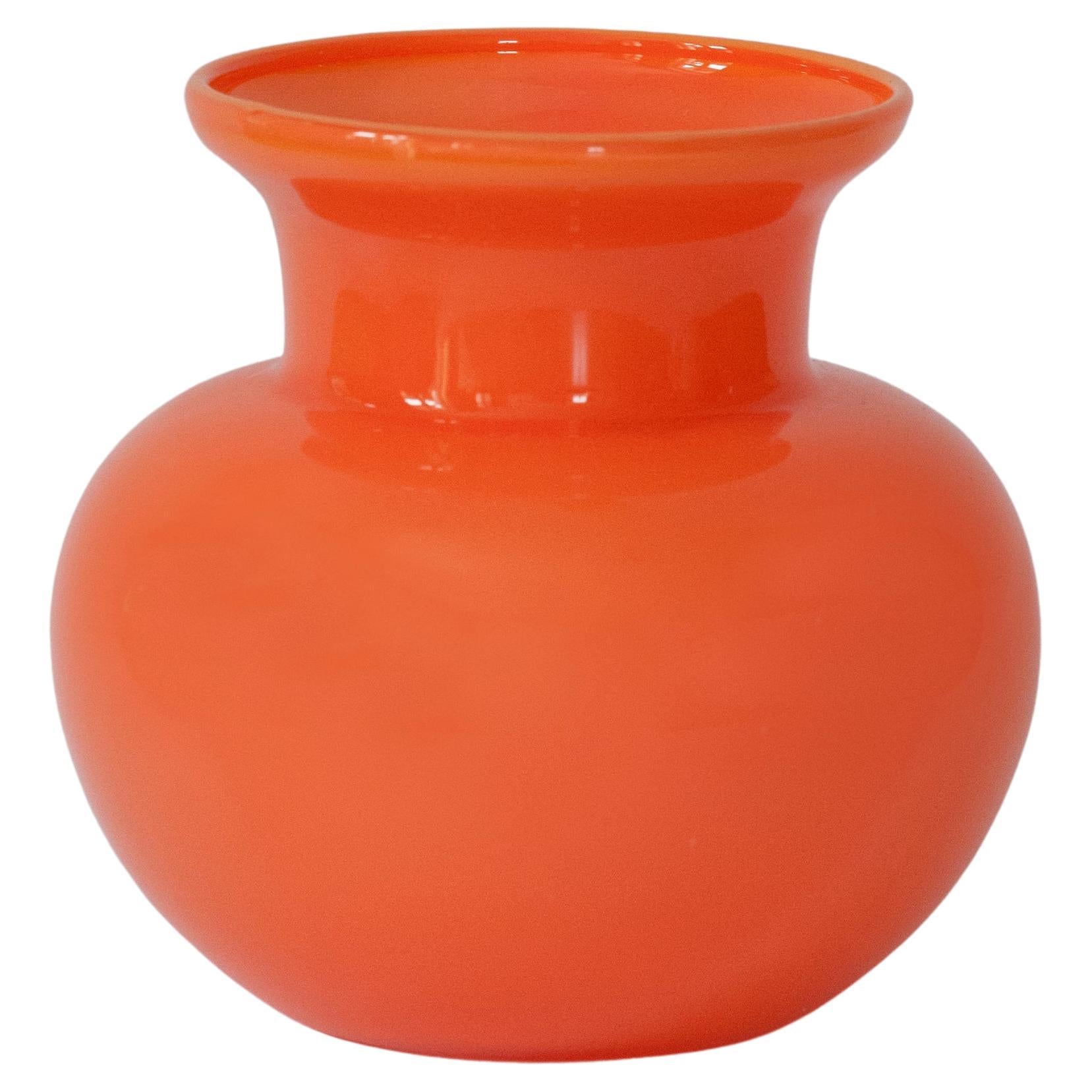 Vintage Orange Small Vase, 20th Century, Europe, 1960s For Sale