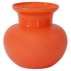 Vintage Orange Kleine Vase, 20. Jahrhundert, Europa, 1960er Jahre