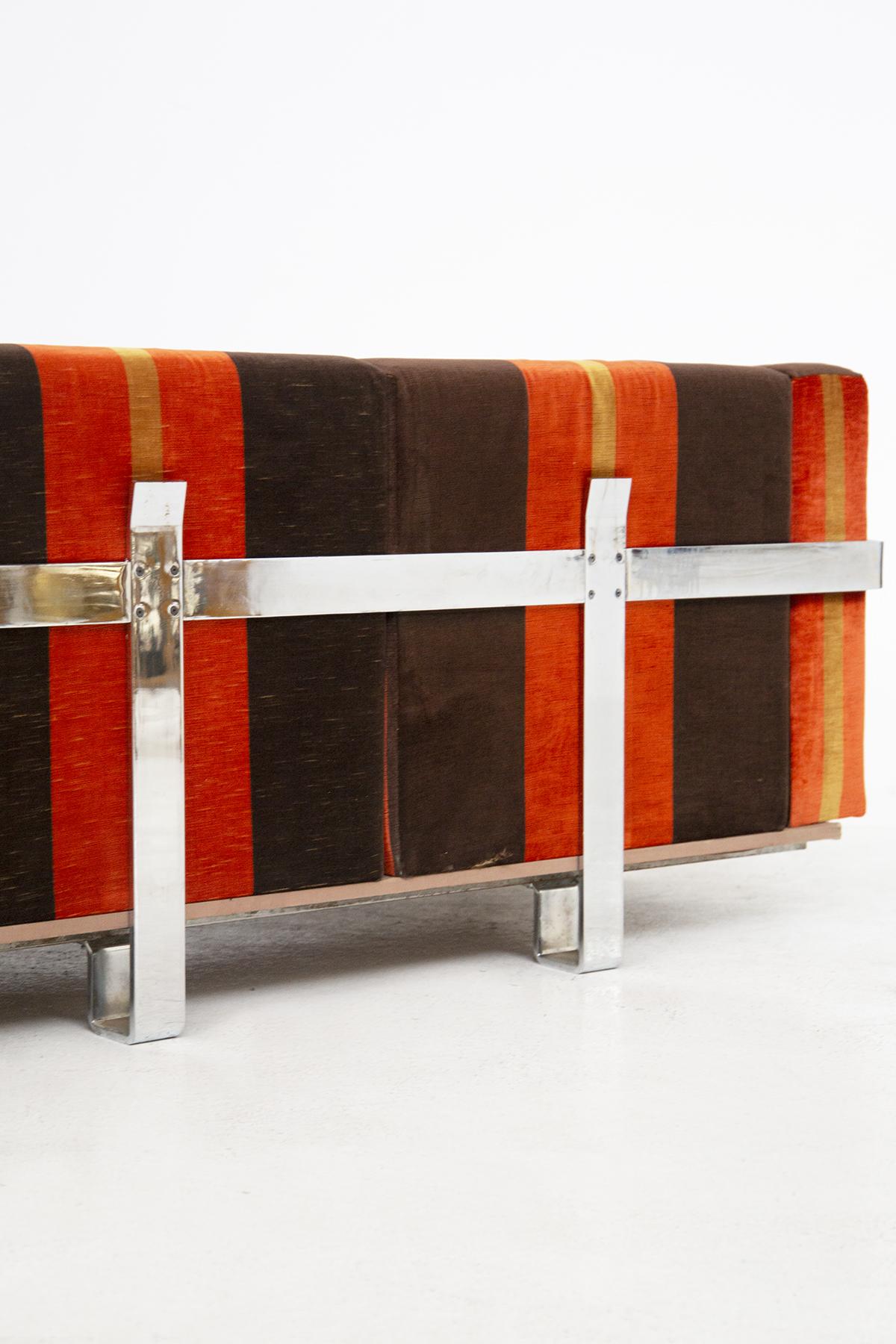 Mid-Century Modern Vintage Orange Sofa by Luigi Caccia Dominioni for Azucena For Sale