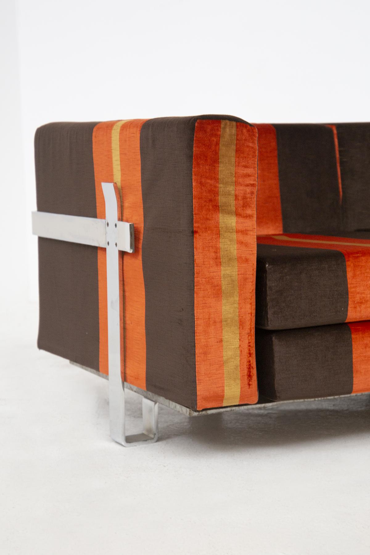 Orangefarbenes Sofa von Luigi Caccia Dominioni für Azucena im Zustand „Gut“ im Angebot in Milano, IT