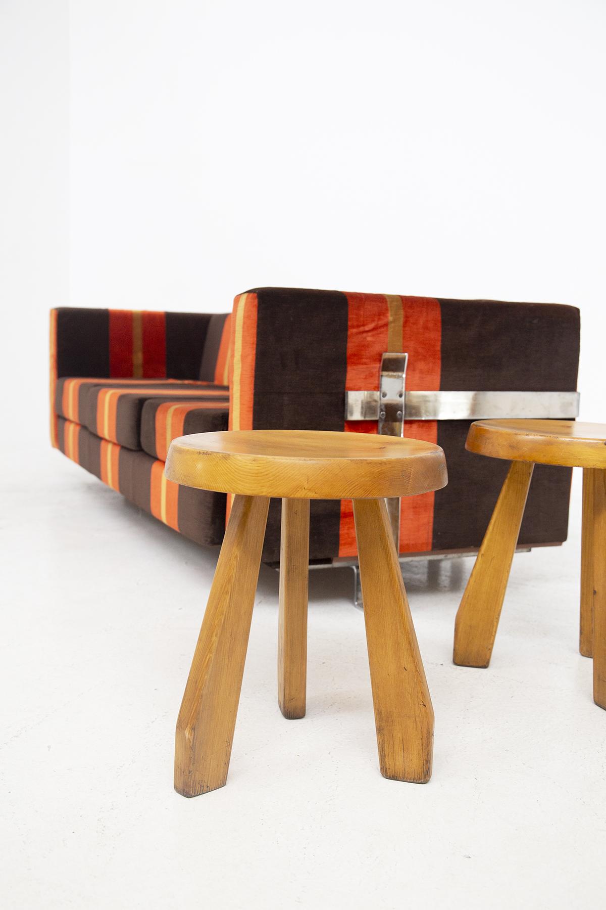 Mid-20th Century Vintage Orange Sofa by Luigi Caccia Dominioni for Azucena