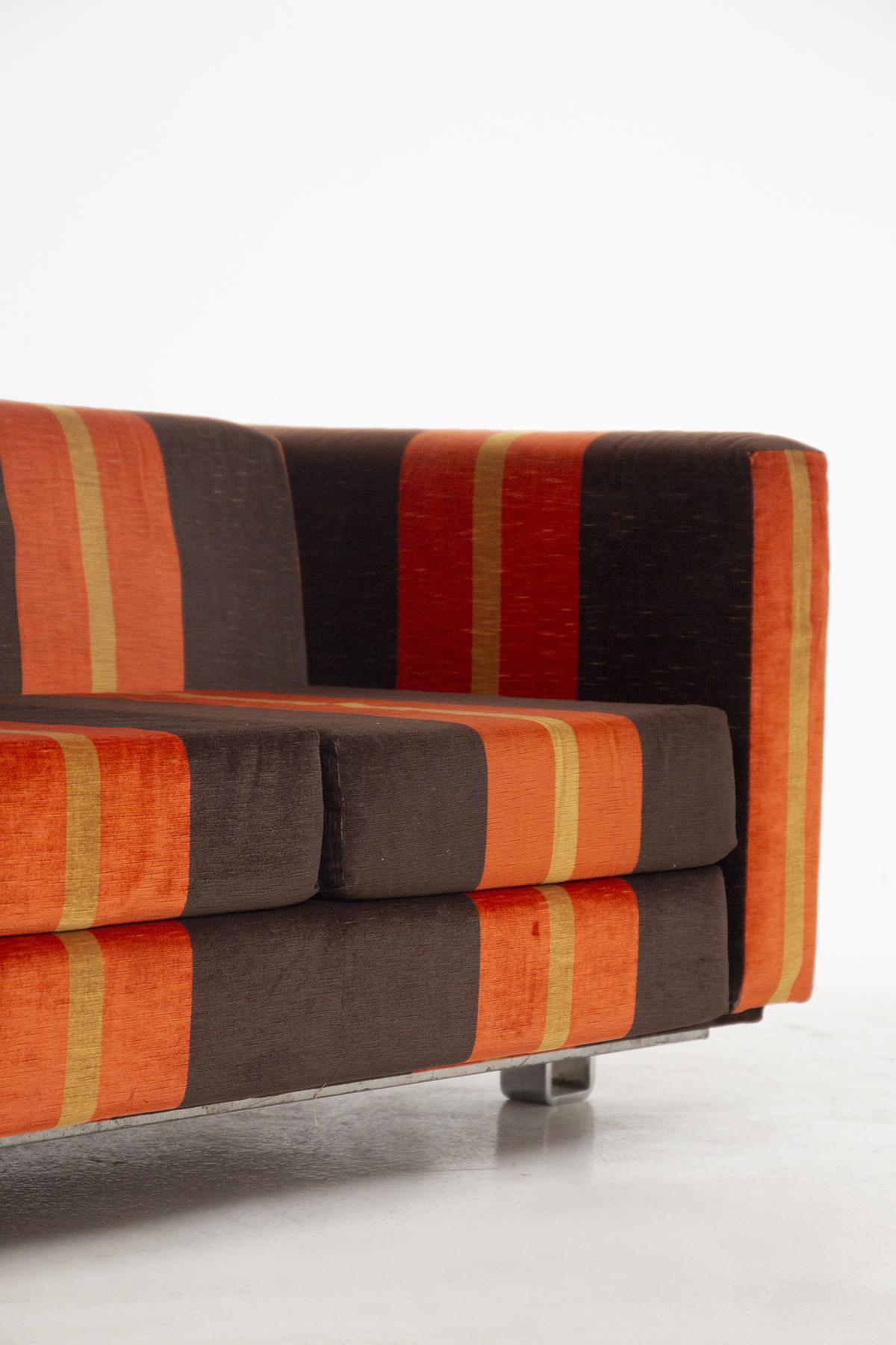 Metal Vintage Orange Sofa by Luigi Caccia Dominioni for Azucena For Sale