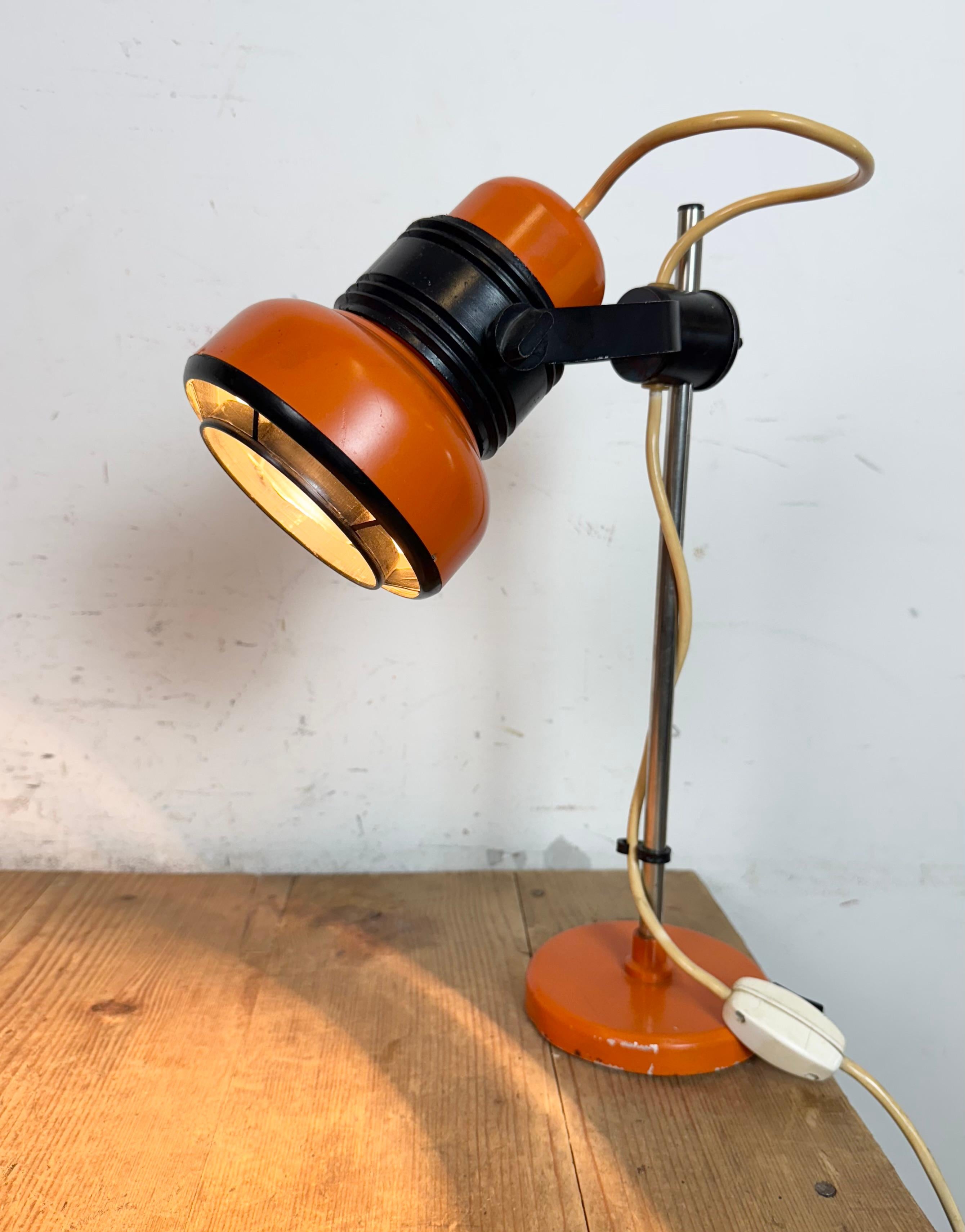 Lampe à poser vintage orange, 1970 en vente 6