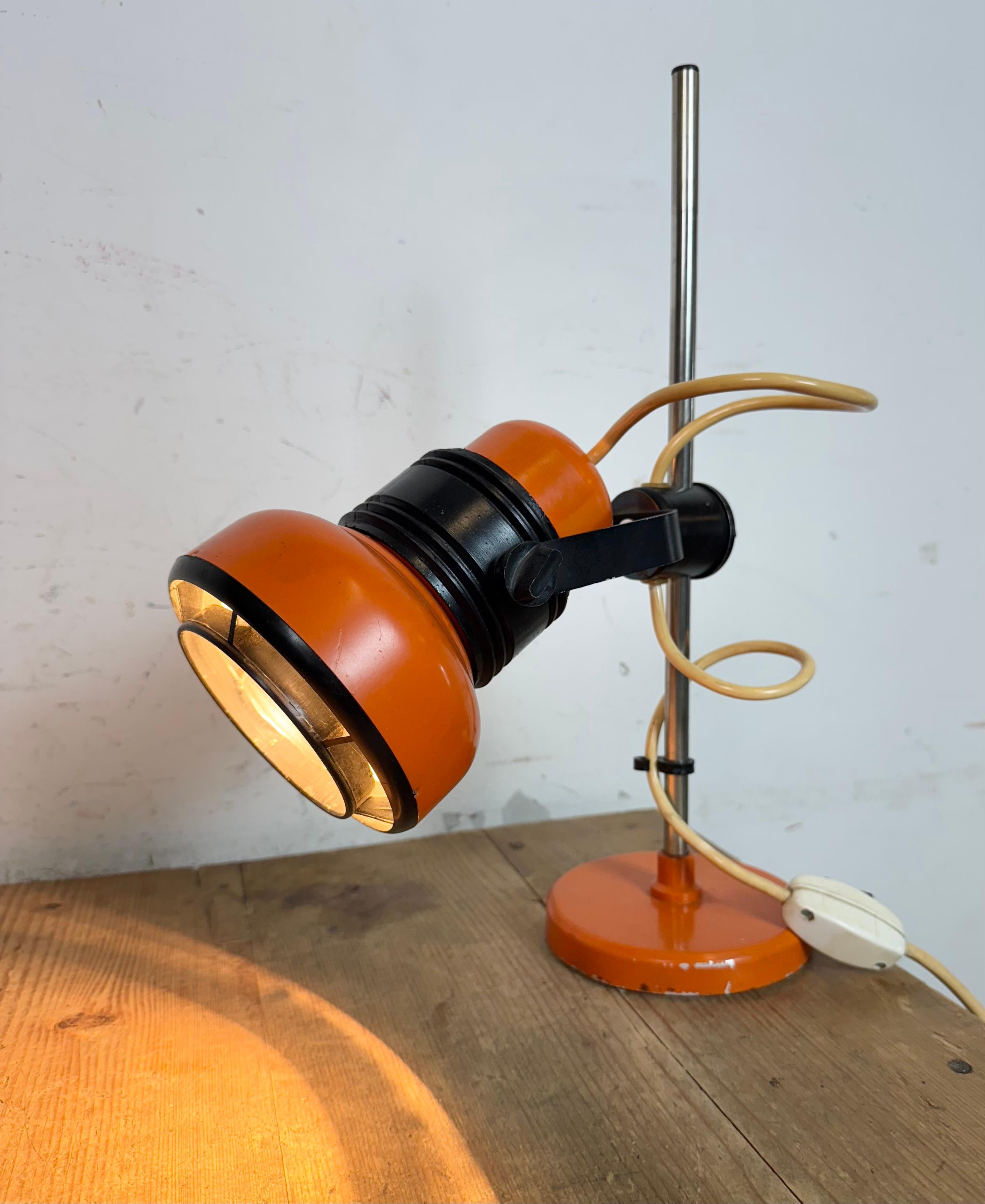 Lampe à poser vintage orange, 1970 en vente 7
